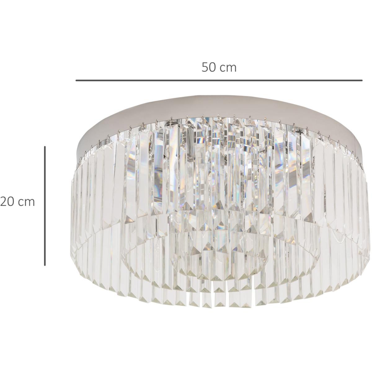 Crystal Ceiling Light Modern Chandelier - Silver – image 3