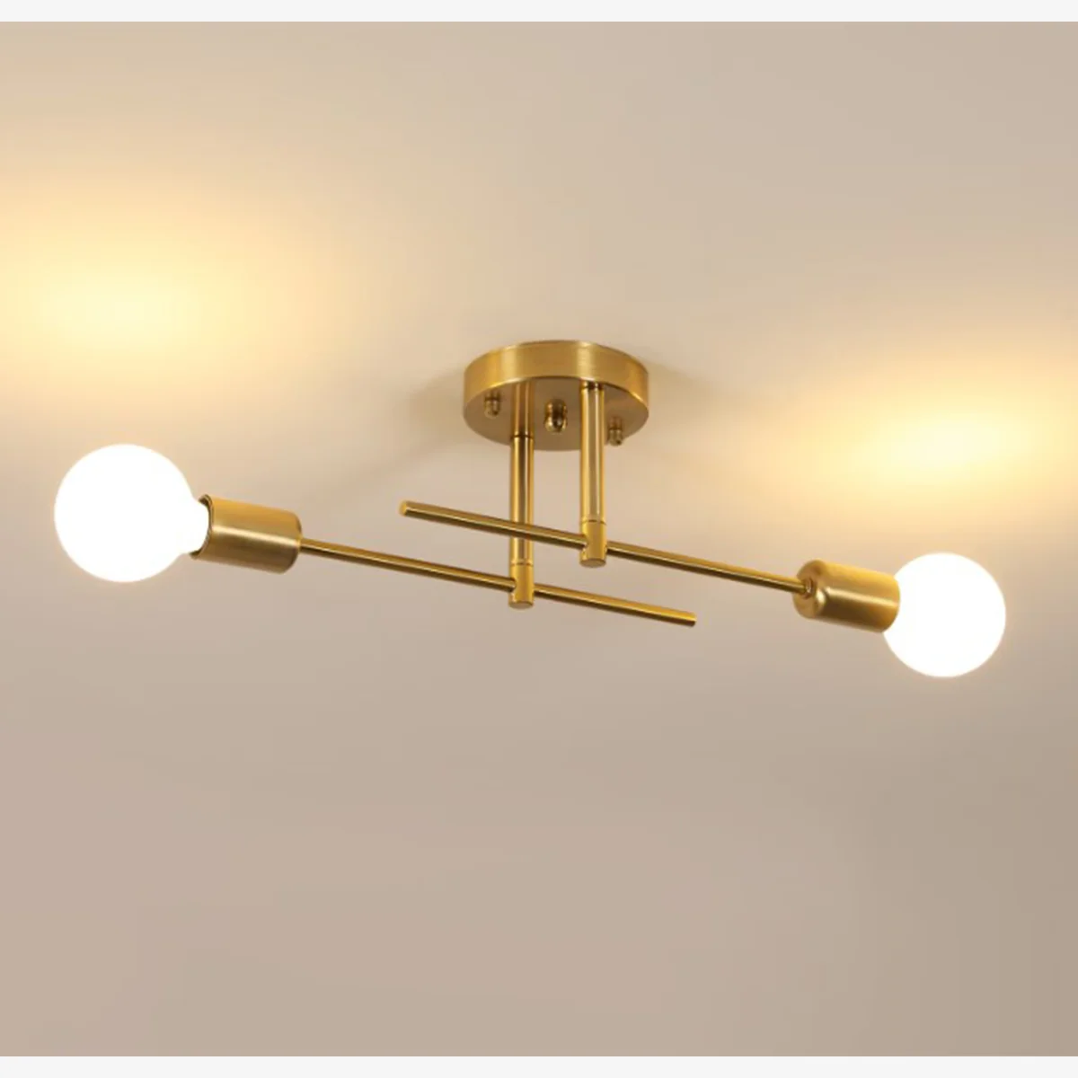 Chandelier 2 Lights Gold - Gold – image 1