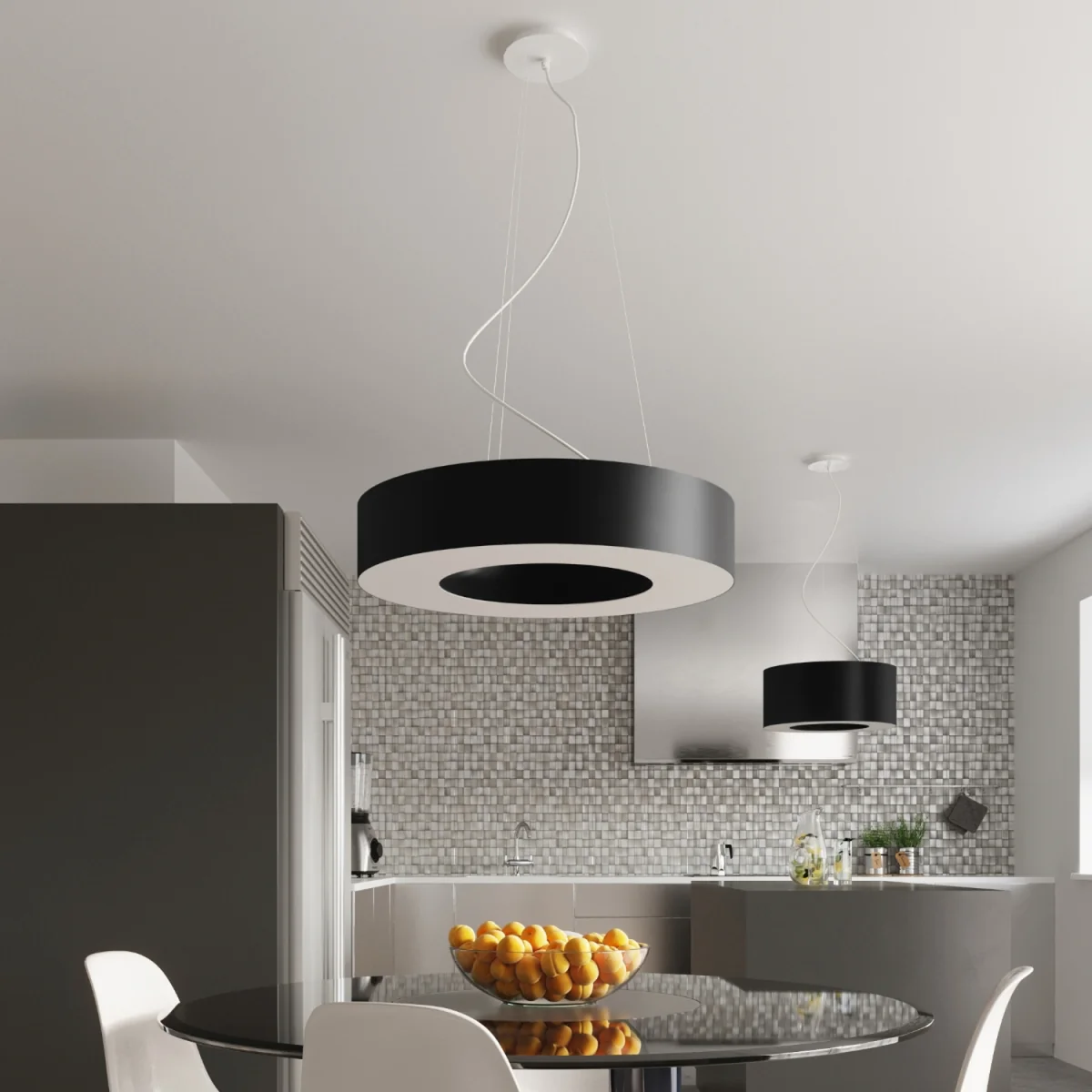 Chandelier SATURNO 90 black - black – image 5
