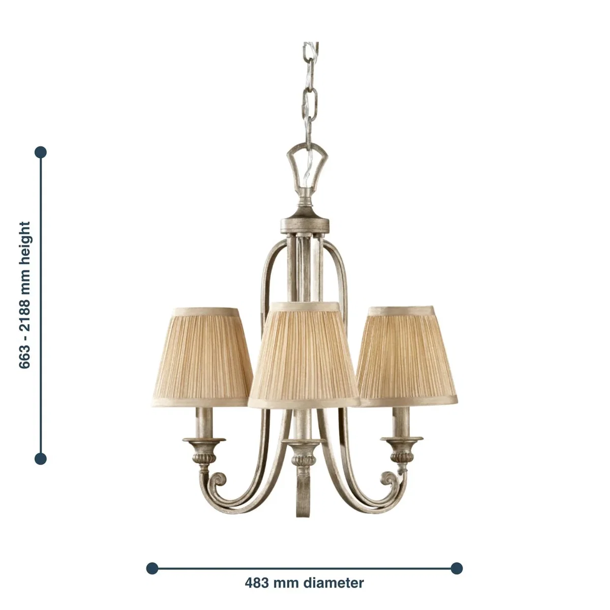 Abbey Chandelier Silver - Silver – image 3