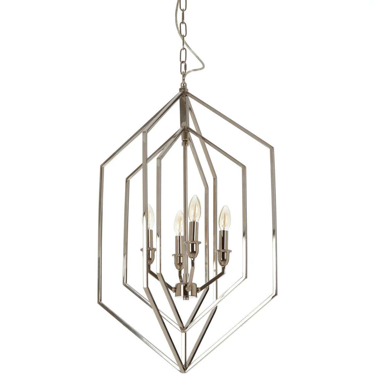 Venice Hexagonal Chandelier - Silver – image 2