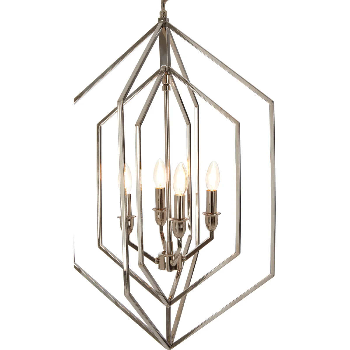 Venice Hexagonal Chandelier - Silver – image 3
