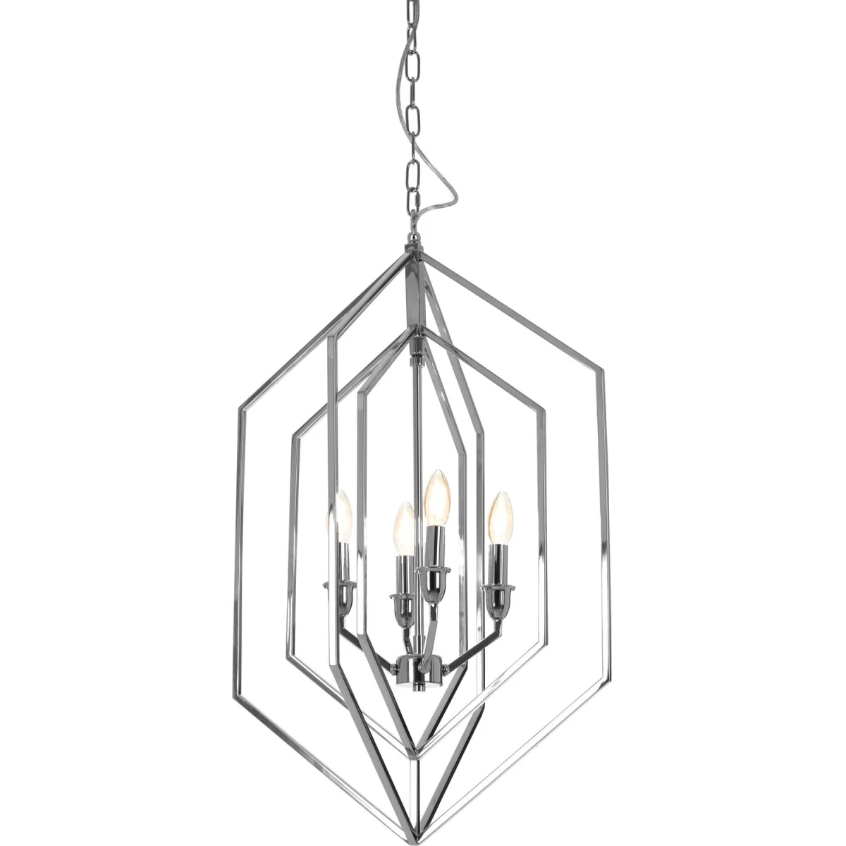 Venice Hexagonal Chandelier - Silver – image 4