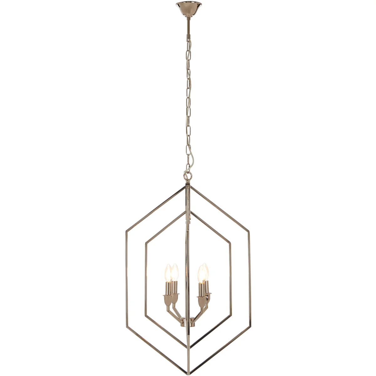 Venice Hexagonal Chandelier - Silver – image 5