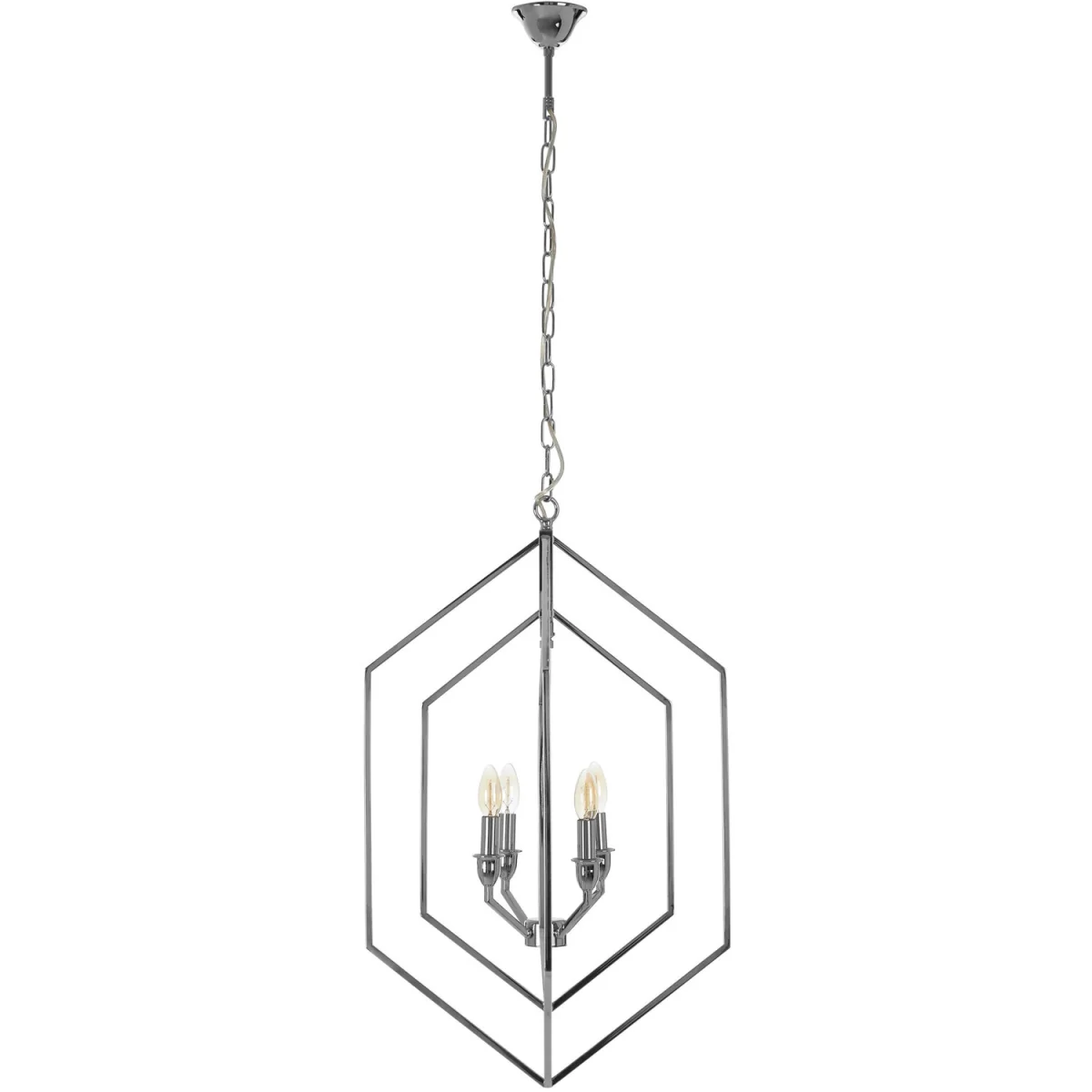 Venice Hexagonal Chandelier - Silver – image 6