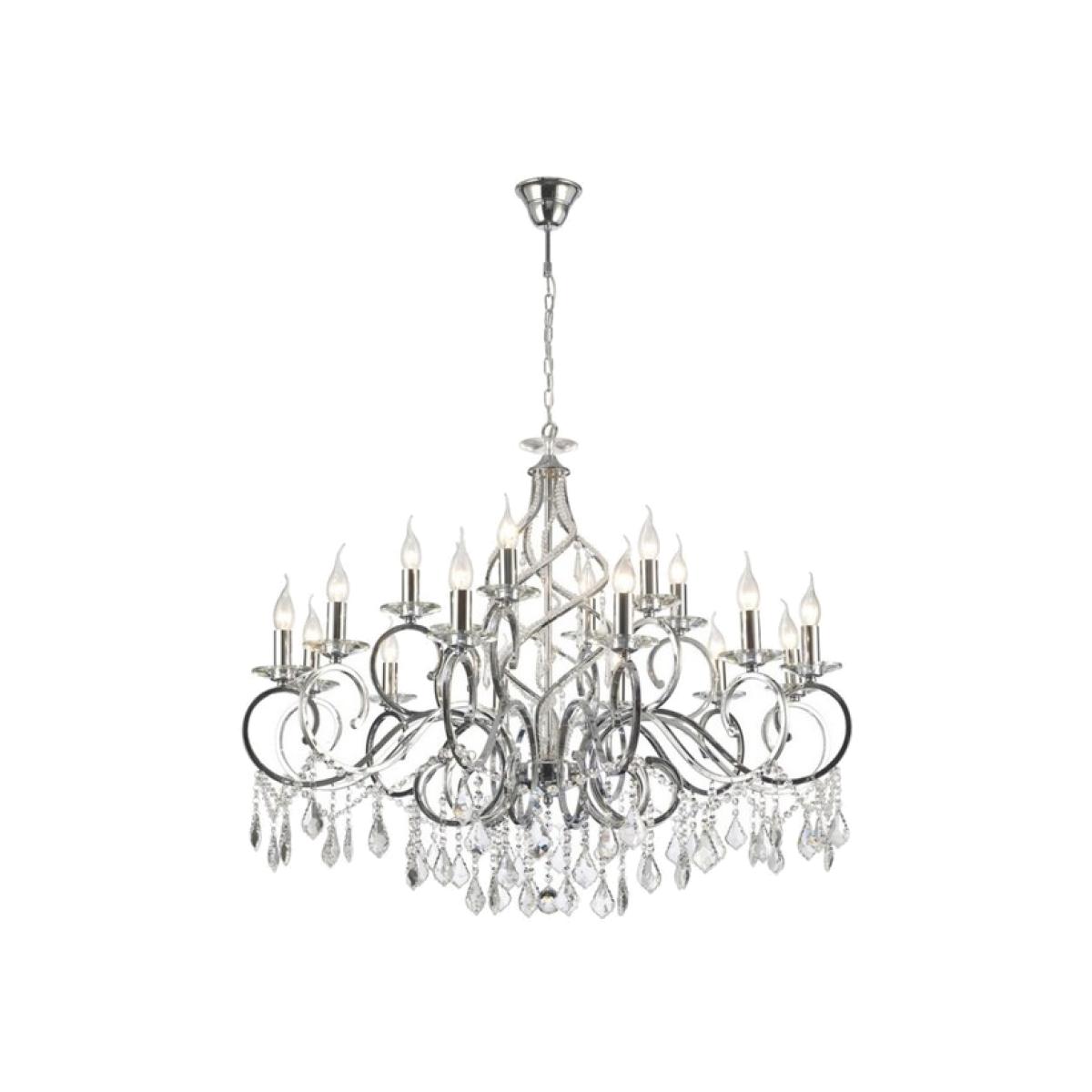 Torino Chandelier 18 Light E14 Polished Chrome, Crystal - Polished Chrome – image 1