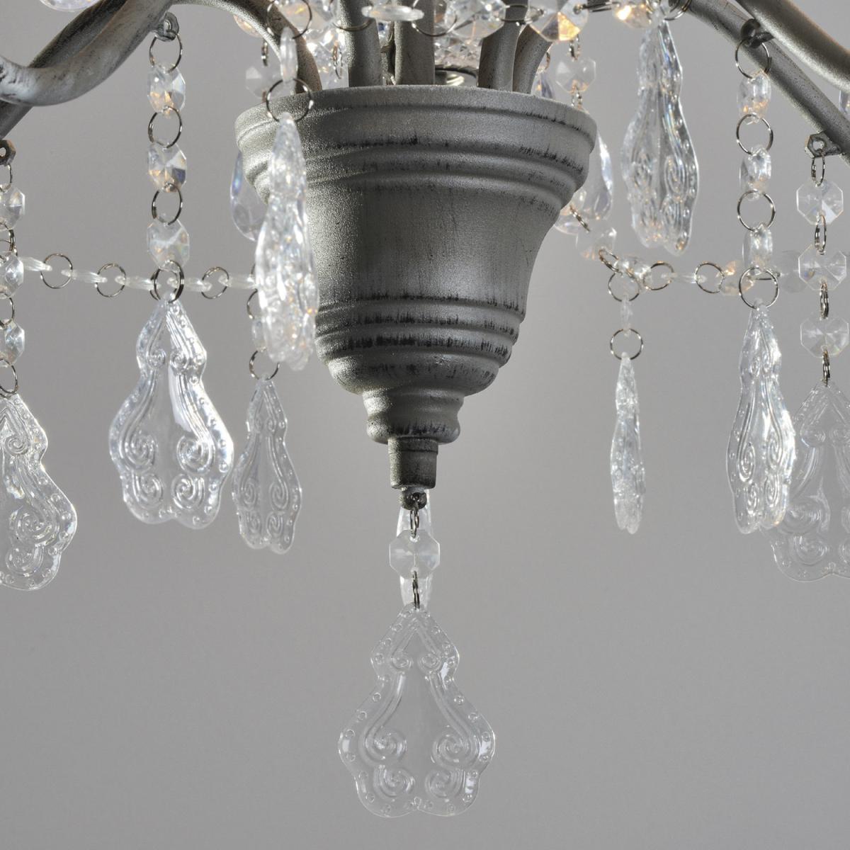 Antiqued Grey Flush Ceiling Chandelier – image 4