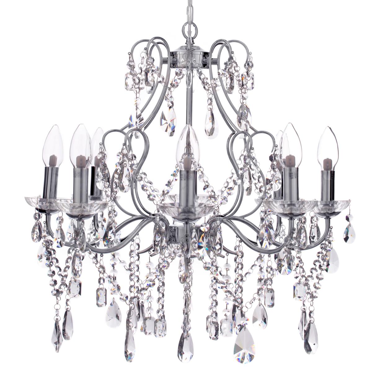 Anya 8 Light Bathroom Chandelier - Chrome – image 3