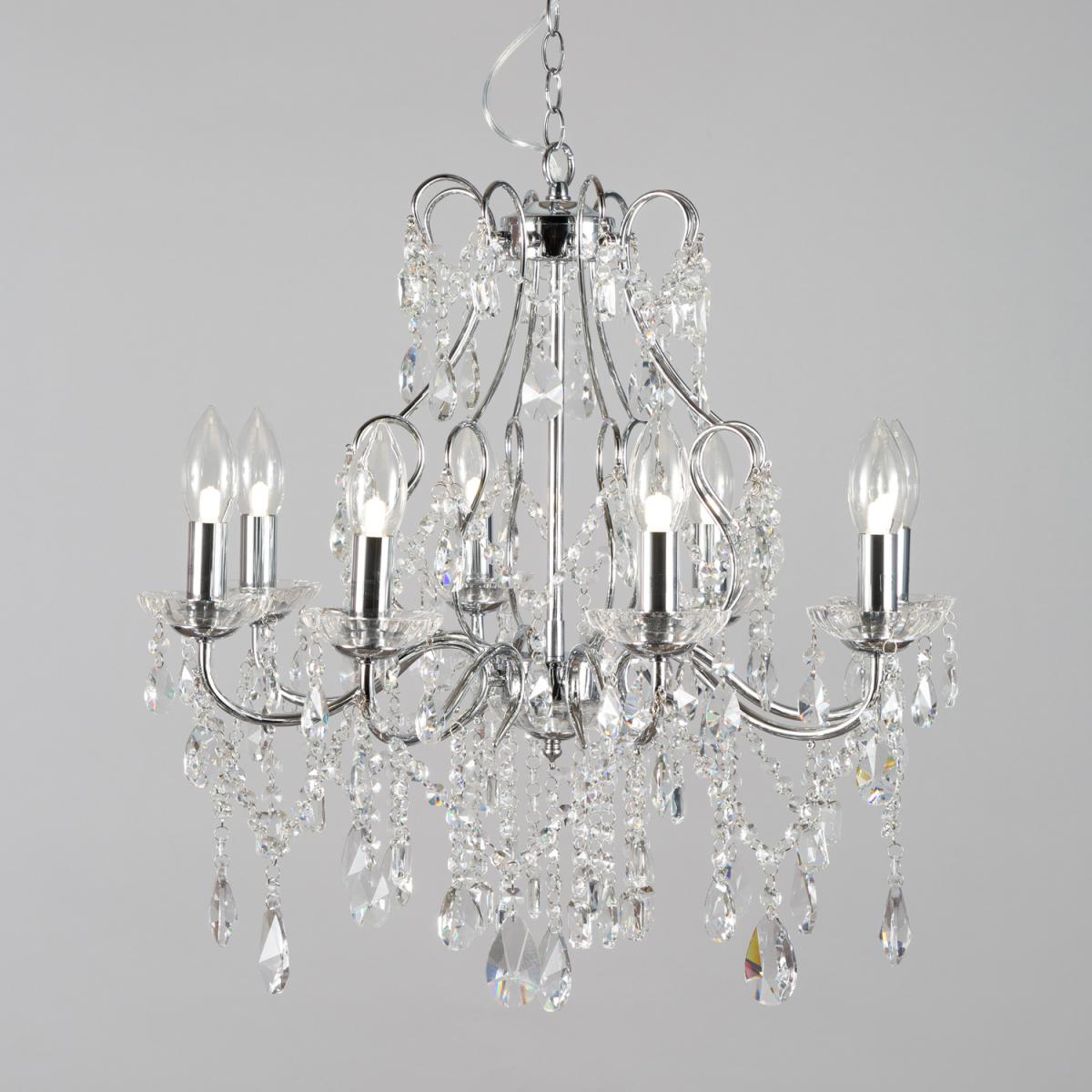 Anya 8 Light Bathroom Chandelier - Chrome – image 4