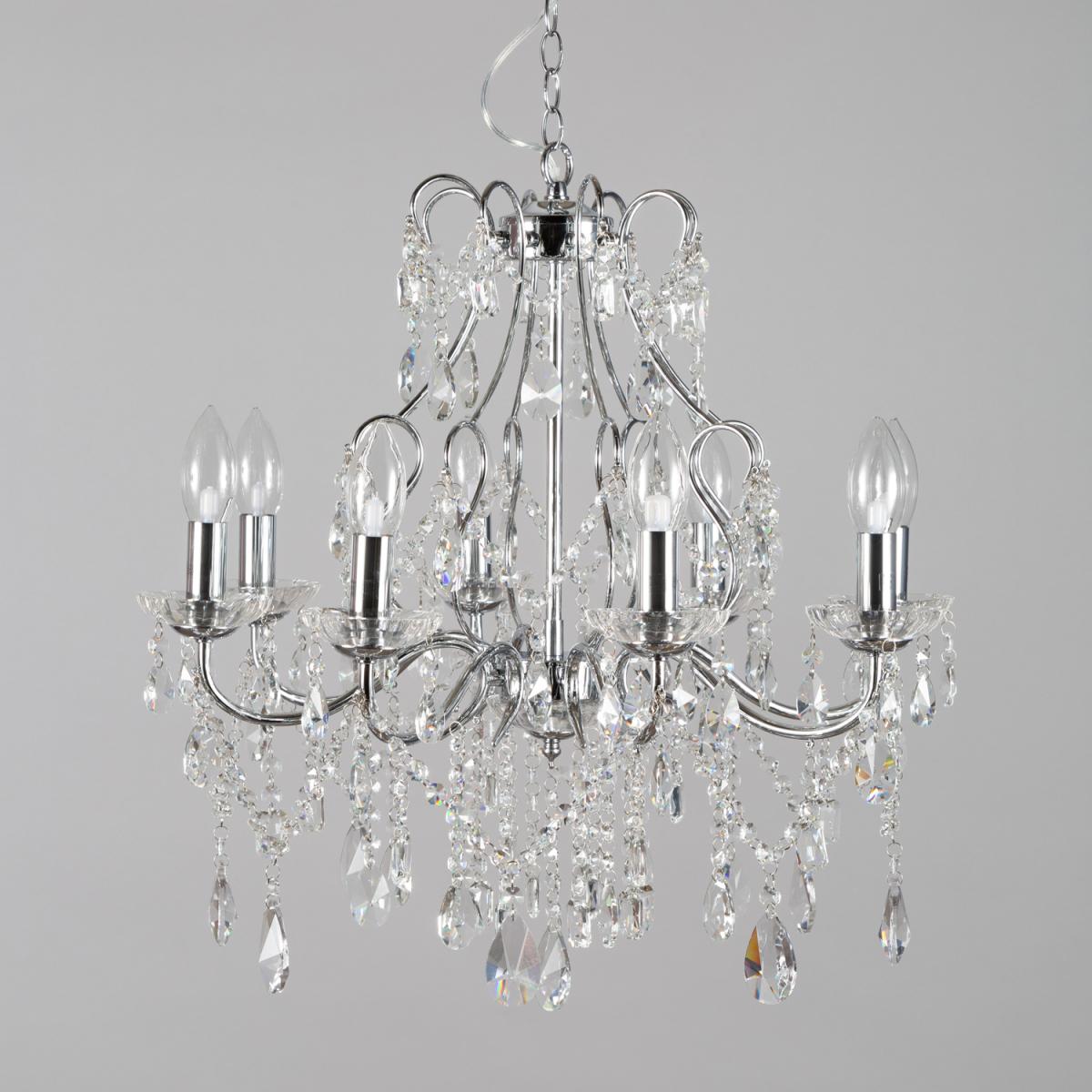Anya 8 Light Bathroom Chandelier - Chrome – image 5