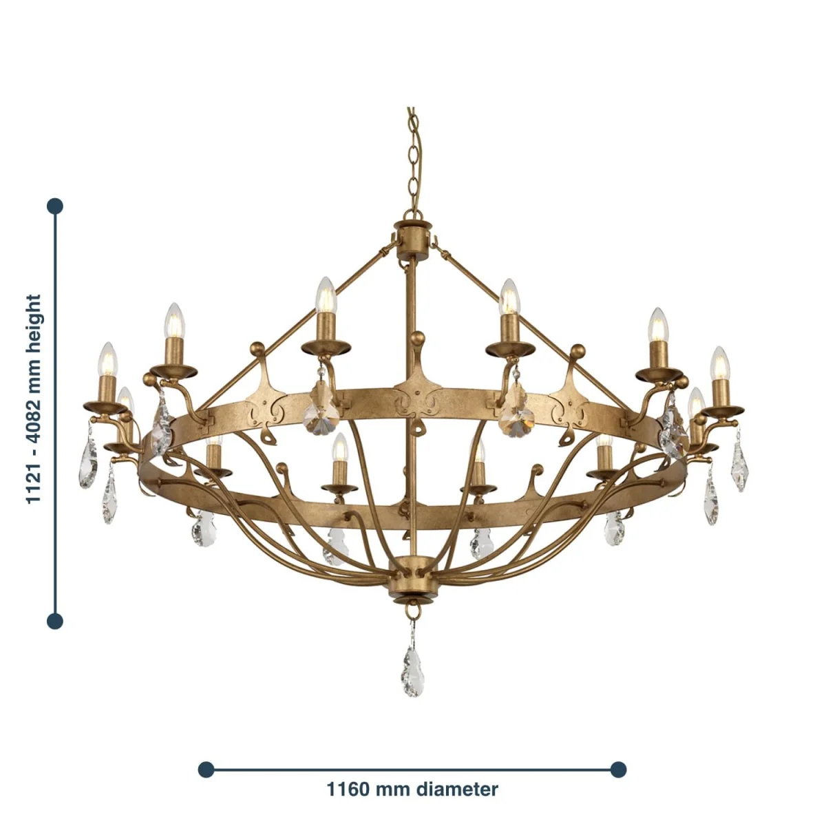 Windsor Chandelier Gold - Gold – image 3