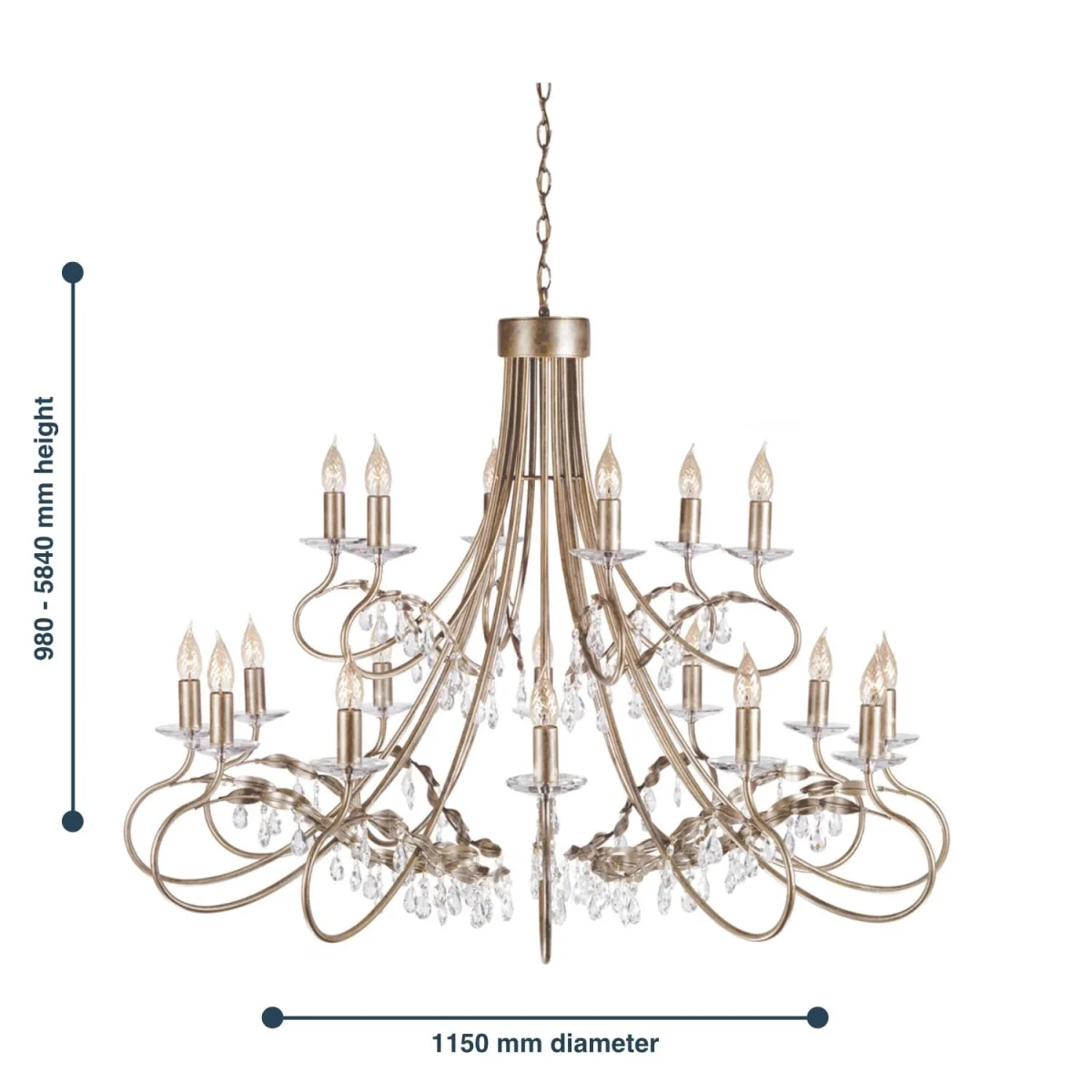 Christina Chandelier Gold - Gold – image 3