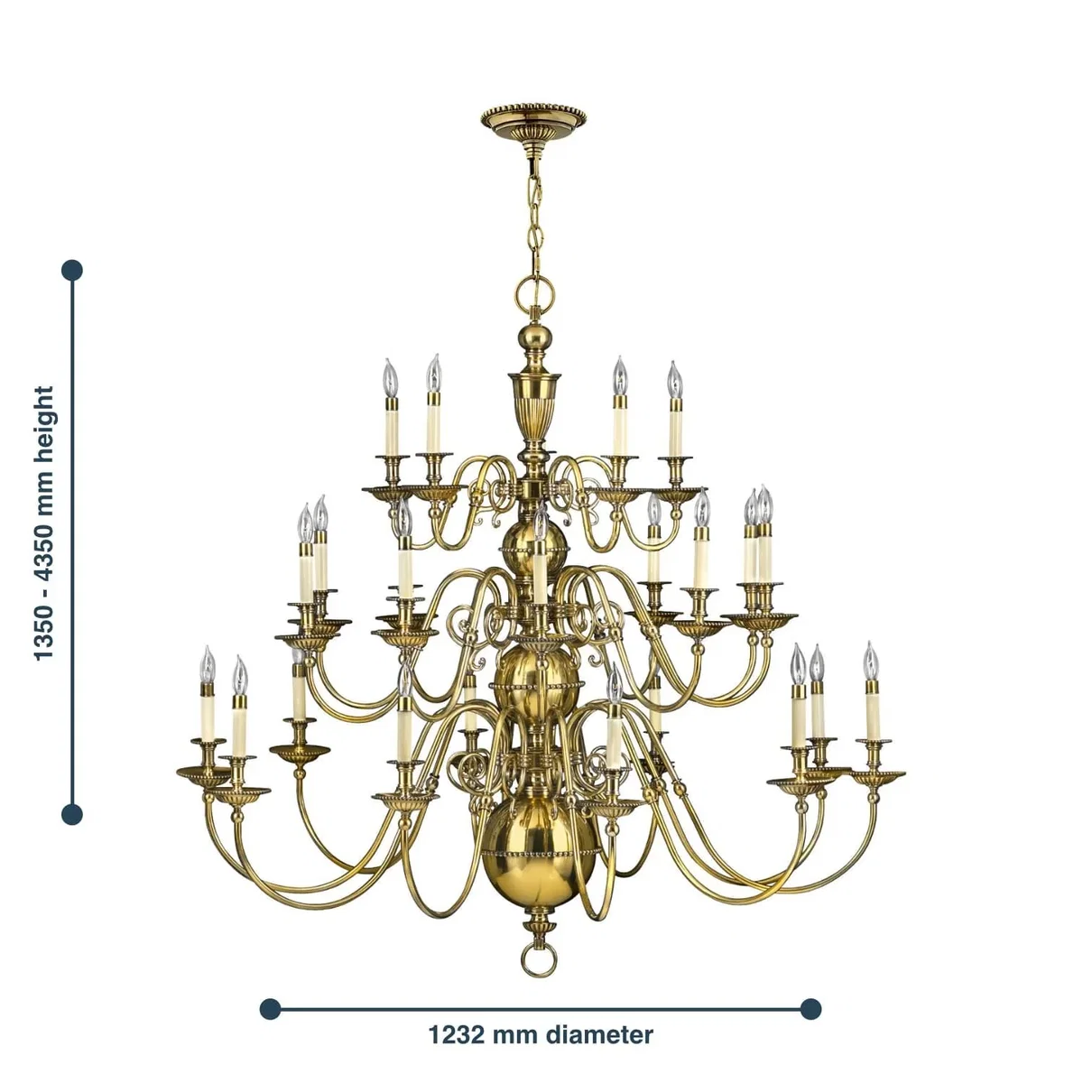Cambridge Chandelier Brass - Brass – image 2