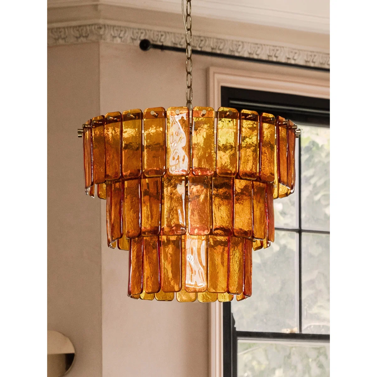 Handmade Chandelier Amber – image 2