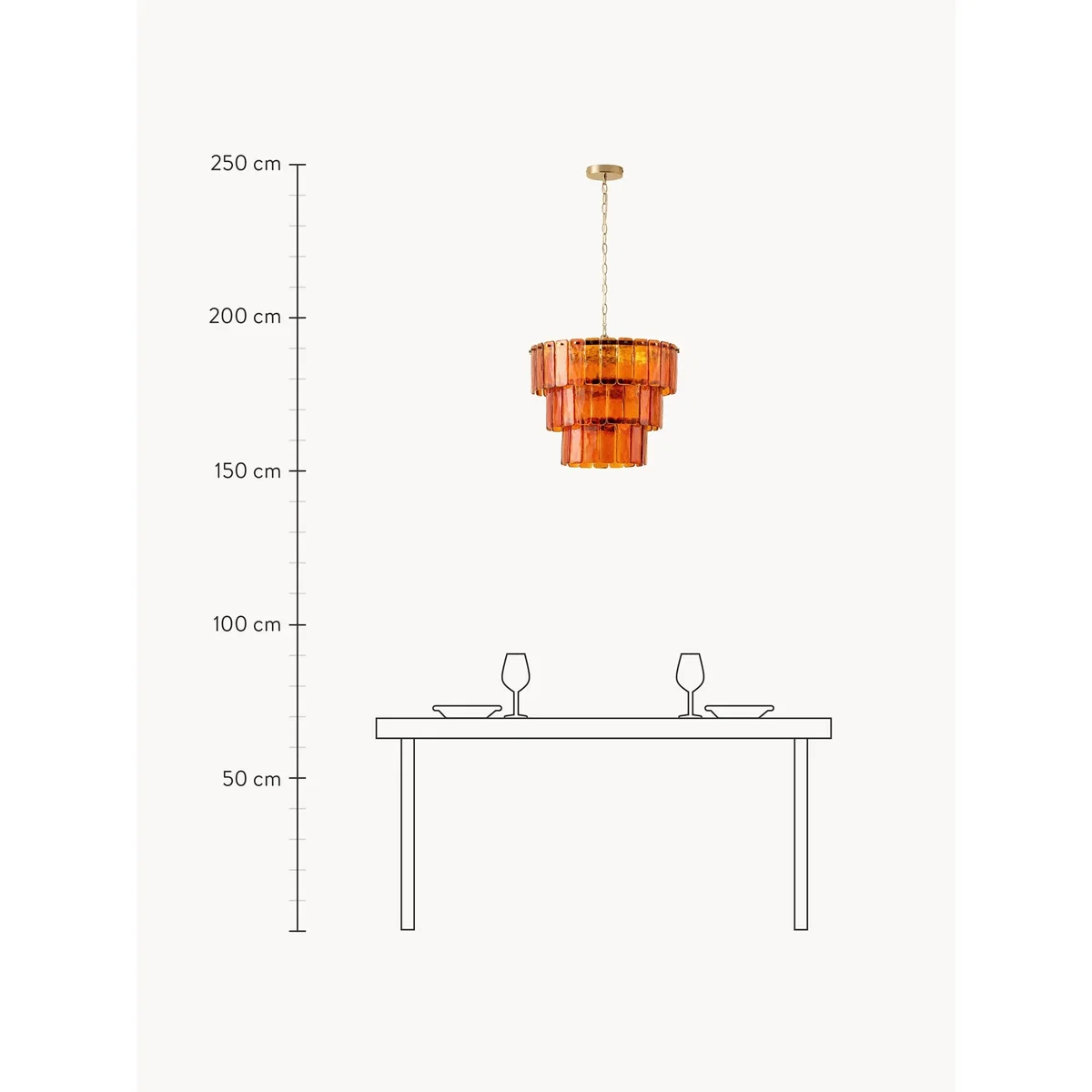 Handmade Chandelier Amber – image 7