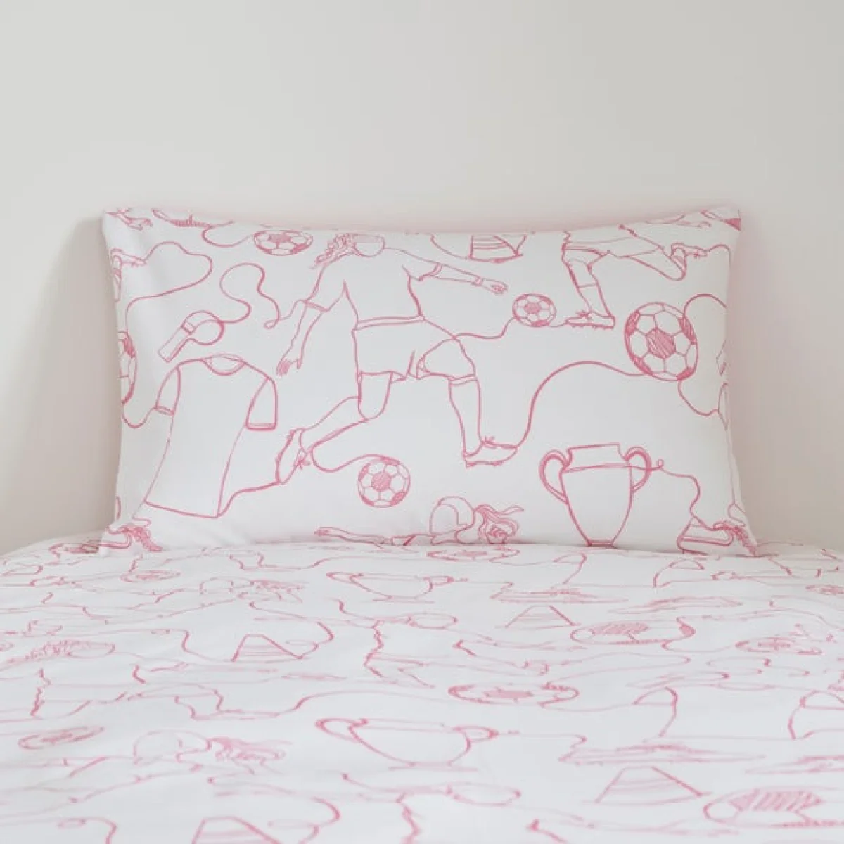 Football Doodles Quilt Cover and Pillowcase Set – image 2