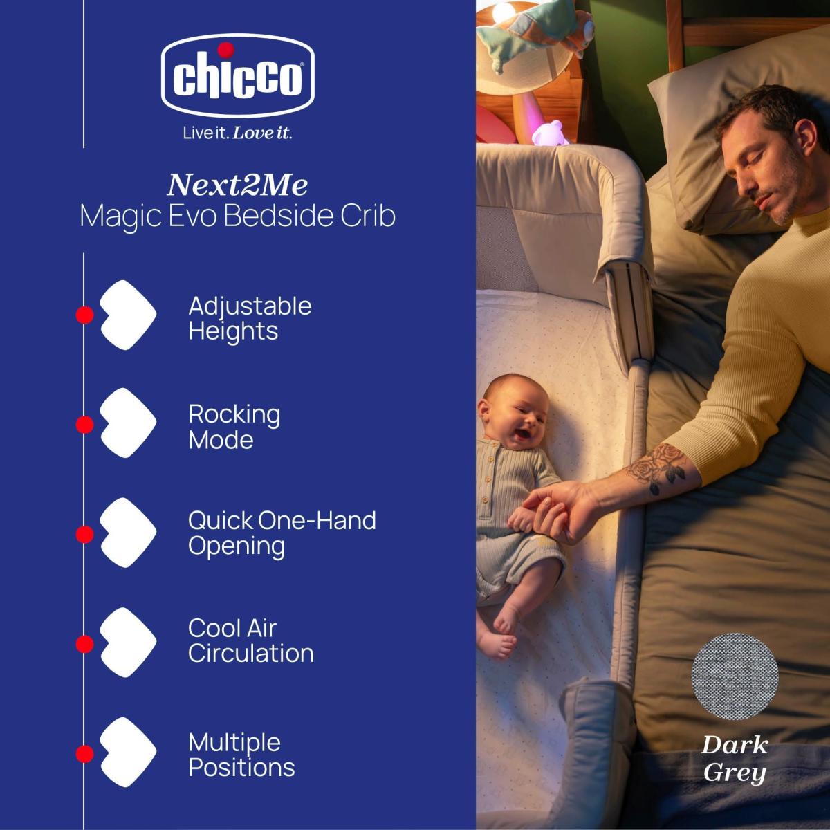 Chicco Next 2 Me Magic Evolution Crib – image 2