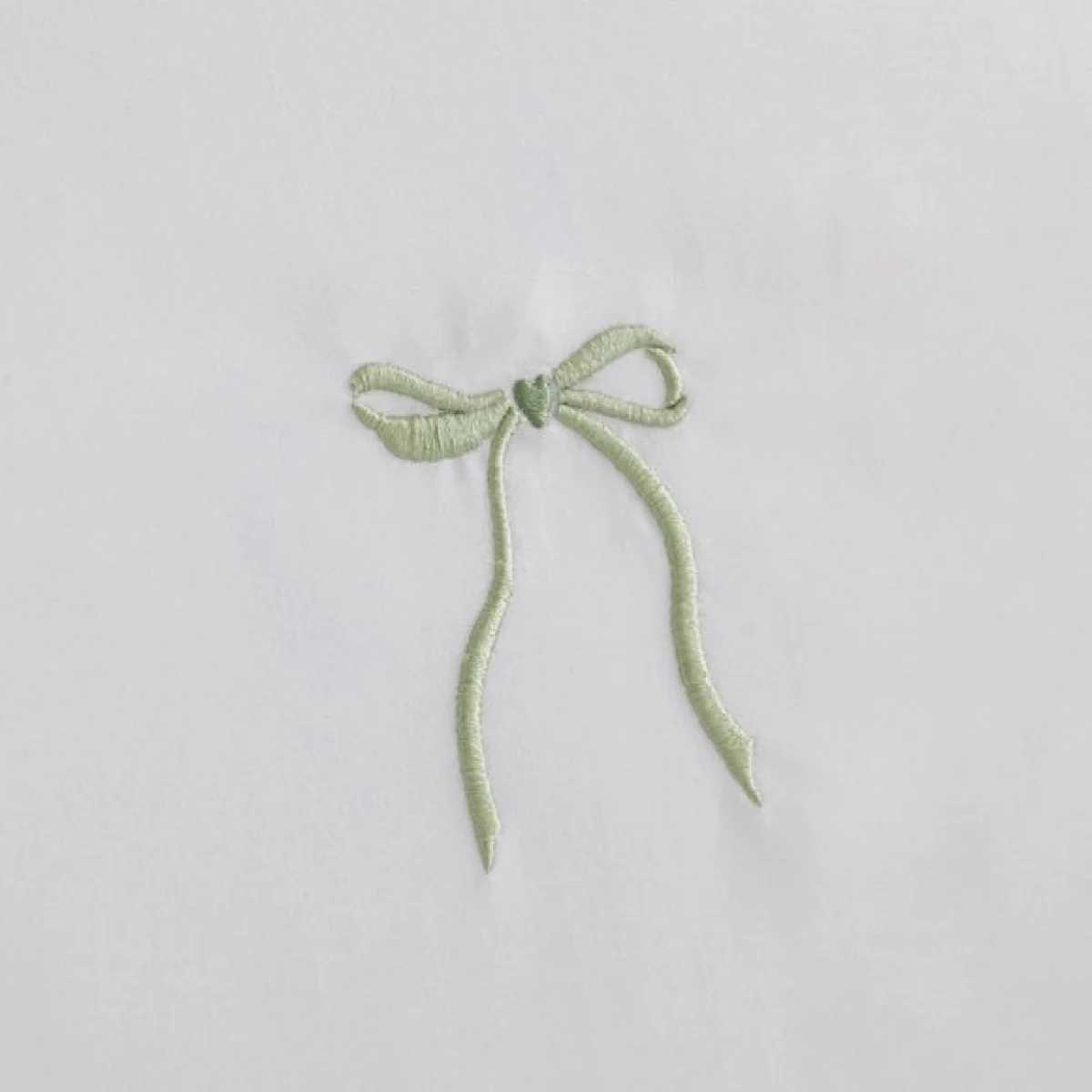 Green Bows Embroidery Quilt Cover and Pillowcase Set – image 4