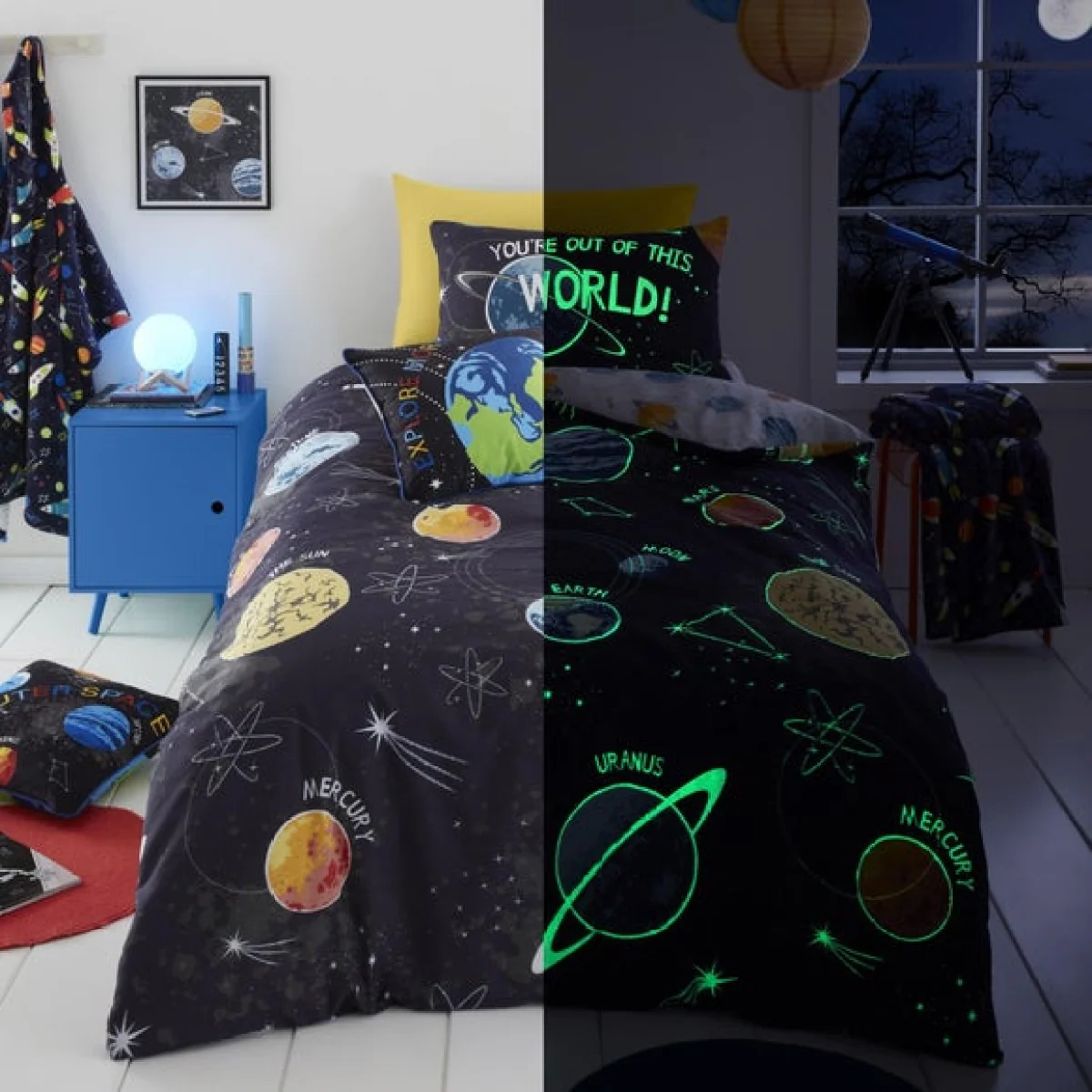Bedlam Outer Space Reversible Duvet Cover & Pillowcase Set – image 6