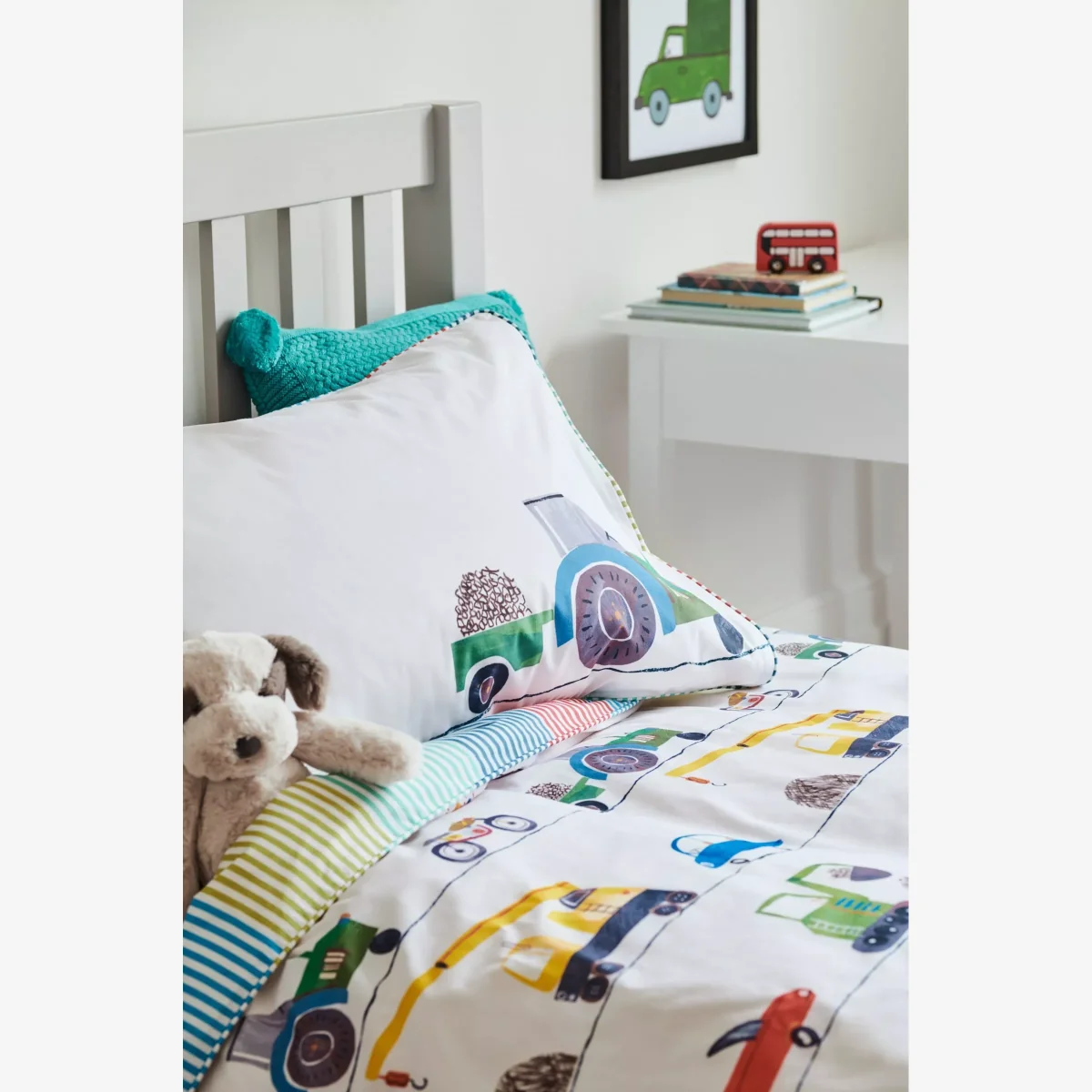 Harlequin Just Keep Trucking Kids' Duvet Cover and Pillowcase Bedding Set – image 1