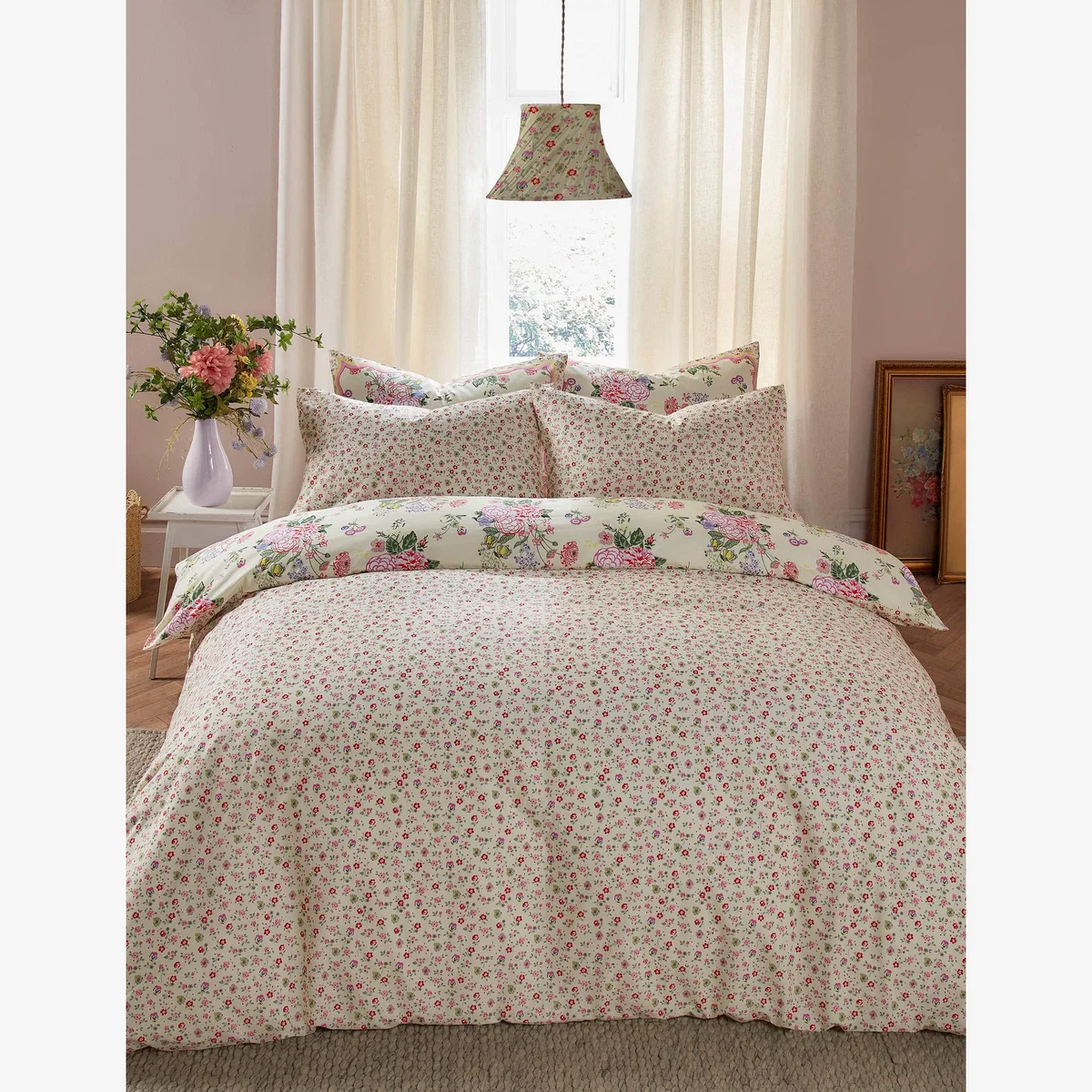 Cath Kidston Pure Cotton Floral Fields Bedding Set - DBL - Lemon, Lemon – image 1