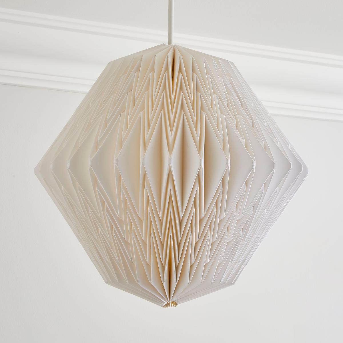 Origami Diamond Pendant 40cm White – image 2