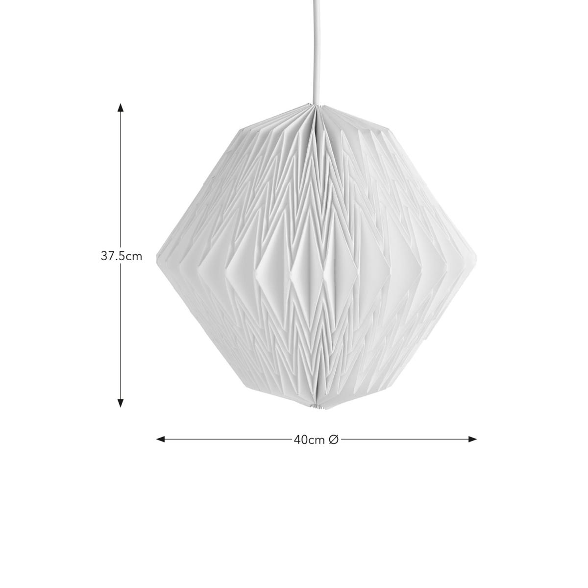 Origami Diamond Pendant 40cm White – image 5
