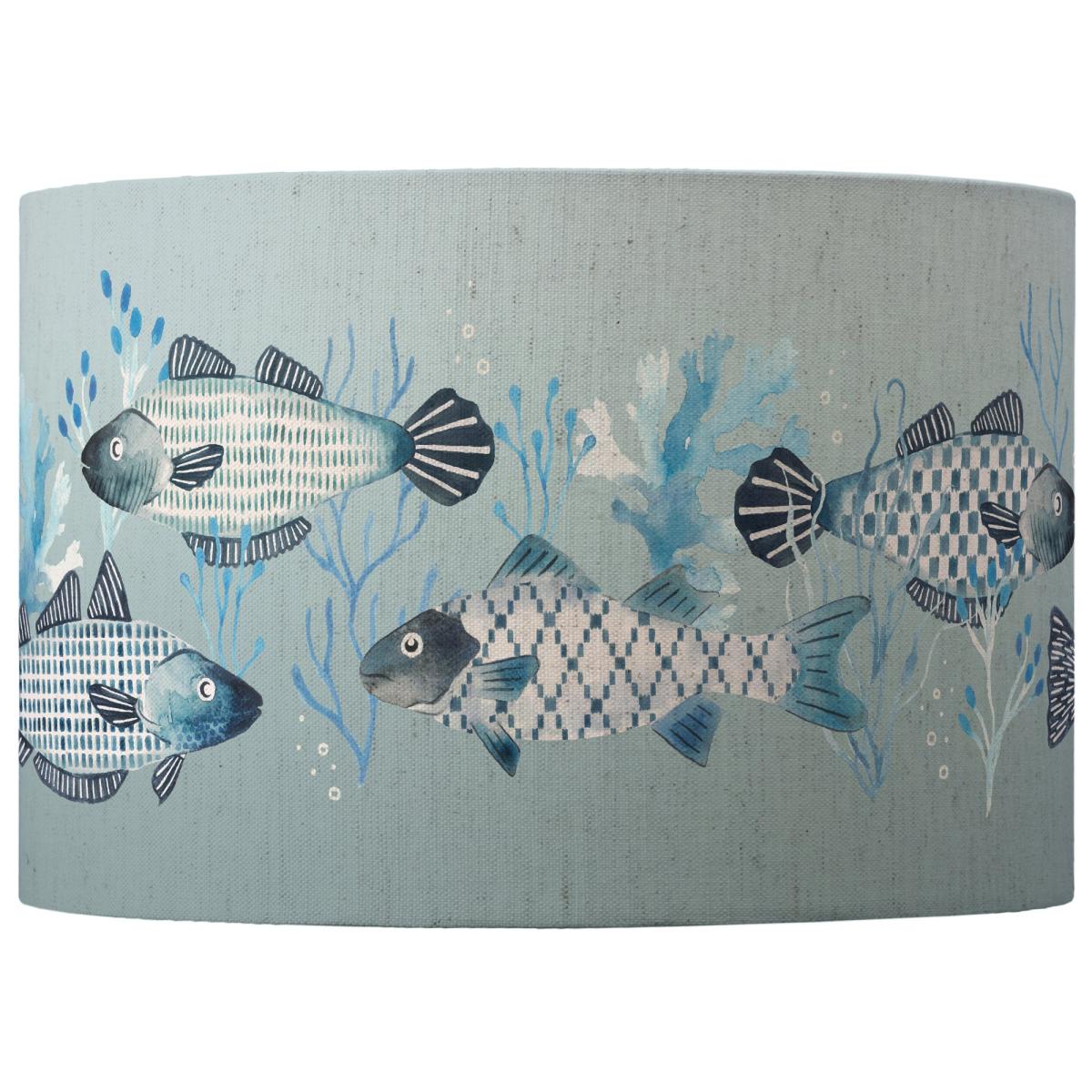 Barbeau Drum Lamp Shade Seafoam (Blue) – image 2