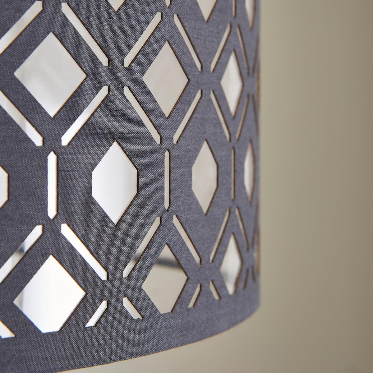 Arlo Laser Cut Drum Shade Grey – image 2