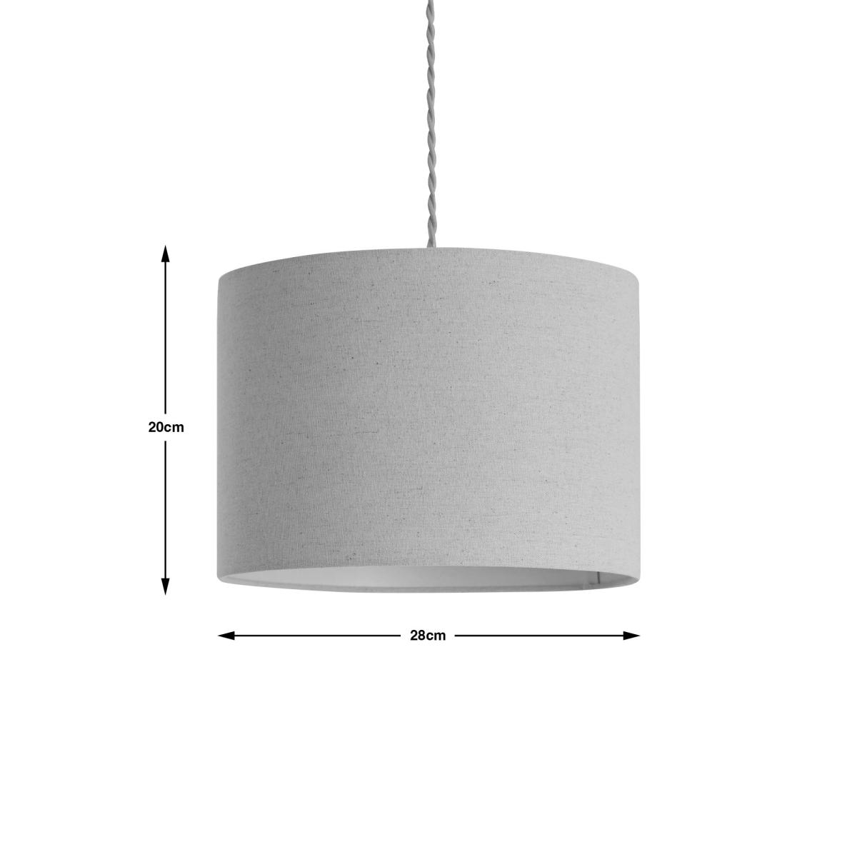 Luna 28cm Drum Shade Natural Beige – image 4