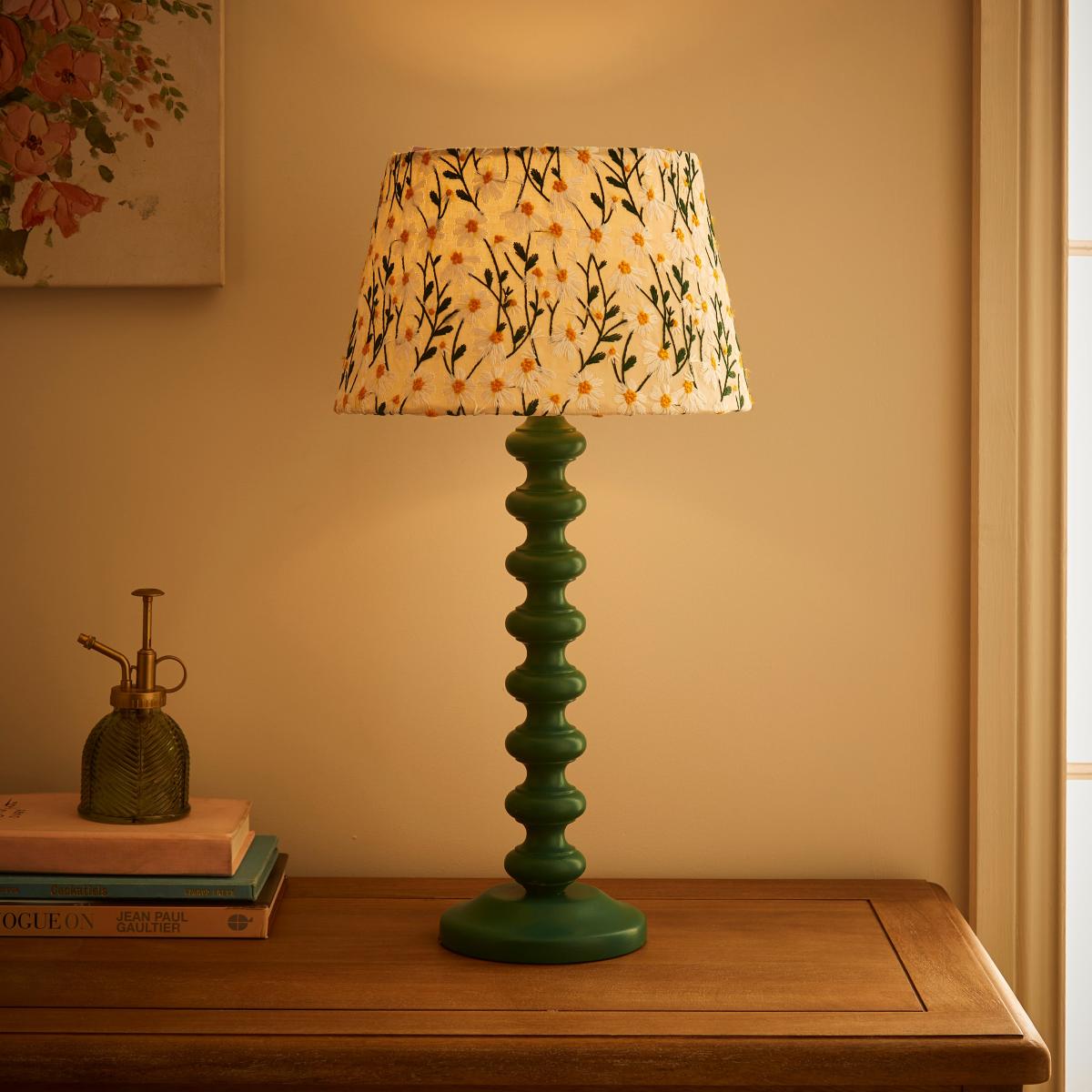 Daisy Embroidered Tapered Lamp Shade MultiColoured – image 4