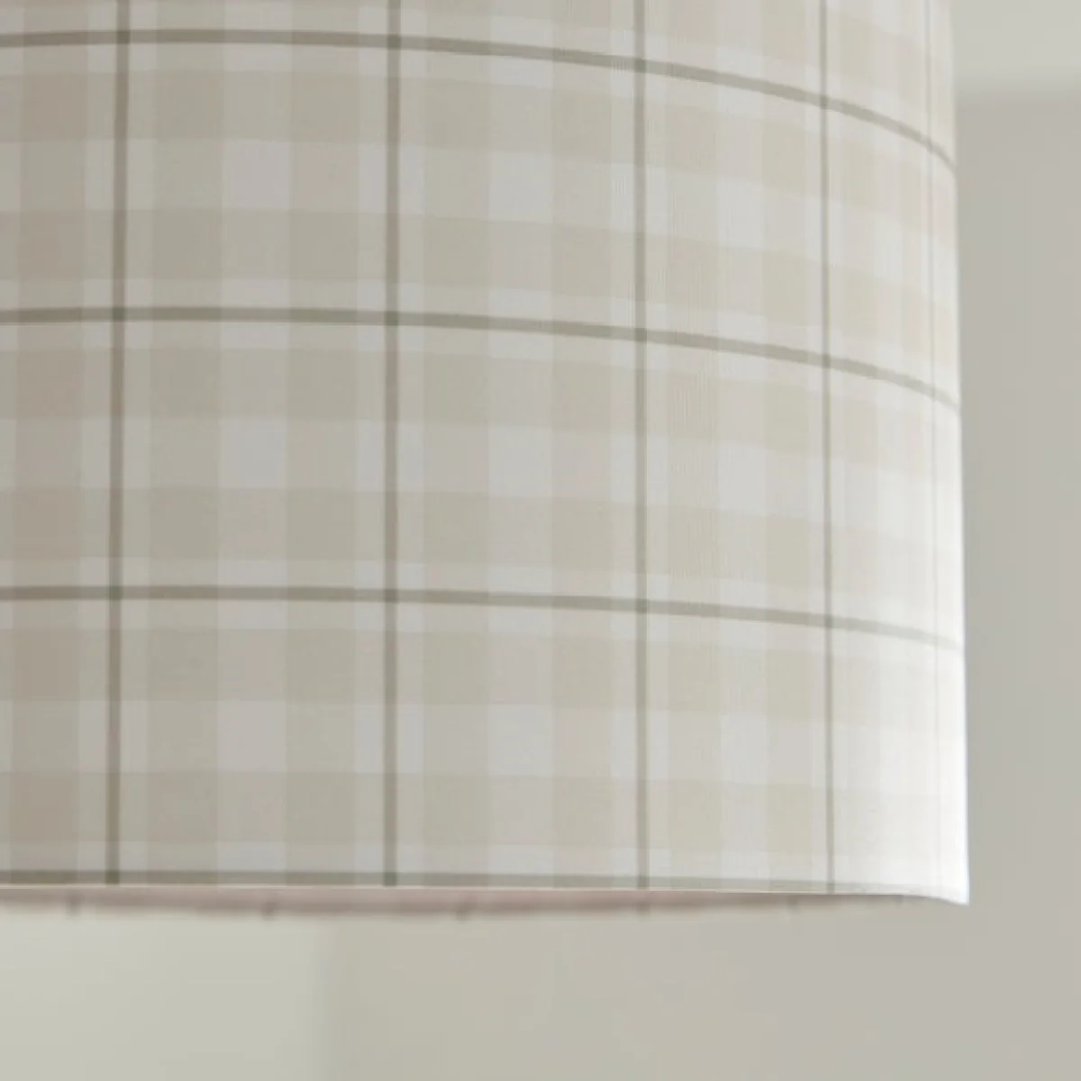Neutral Check Easy Fit Drum Lamp Shade – image 4