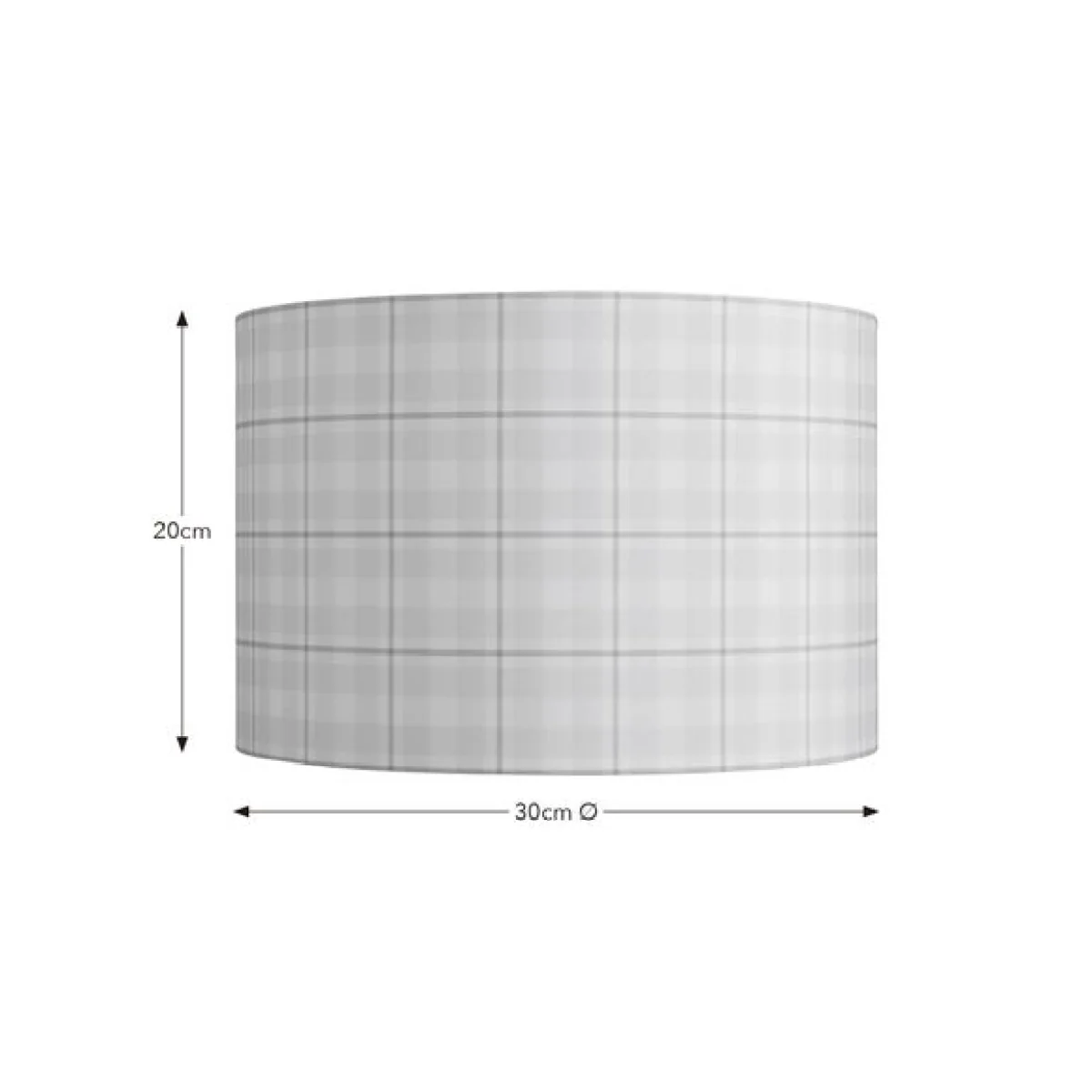 Neutral Check Easy Fit Drum Lamp Shade – image 5