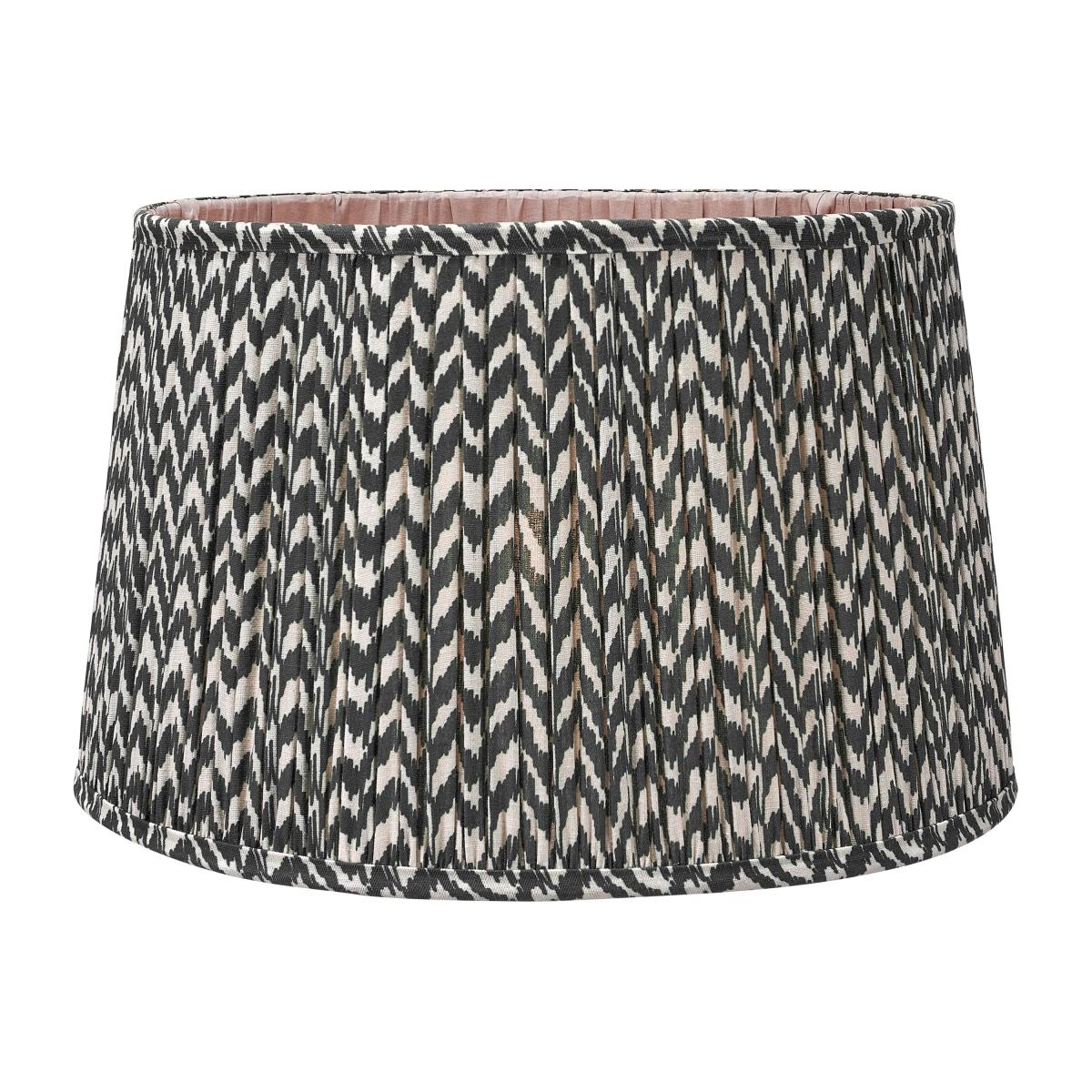 Vienna Chevron Mushroom Pleat Lamp Shade Black – image 2