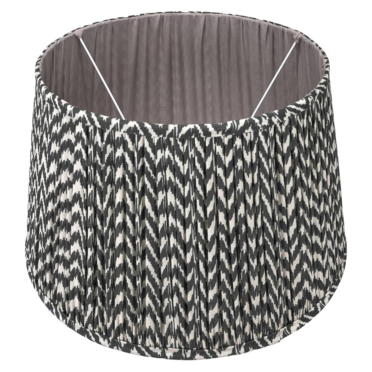 Vienna Chevron Mushroom Pleat Lamp Shade Black – image 3