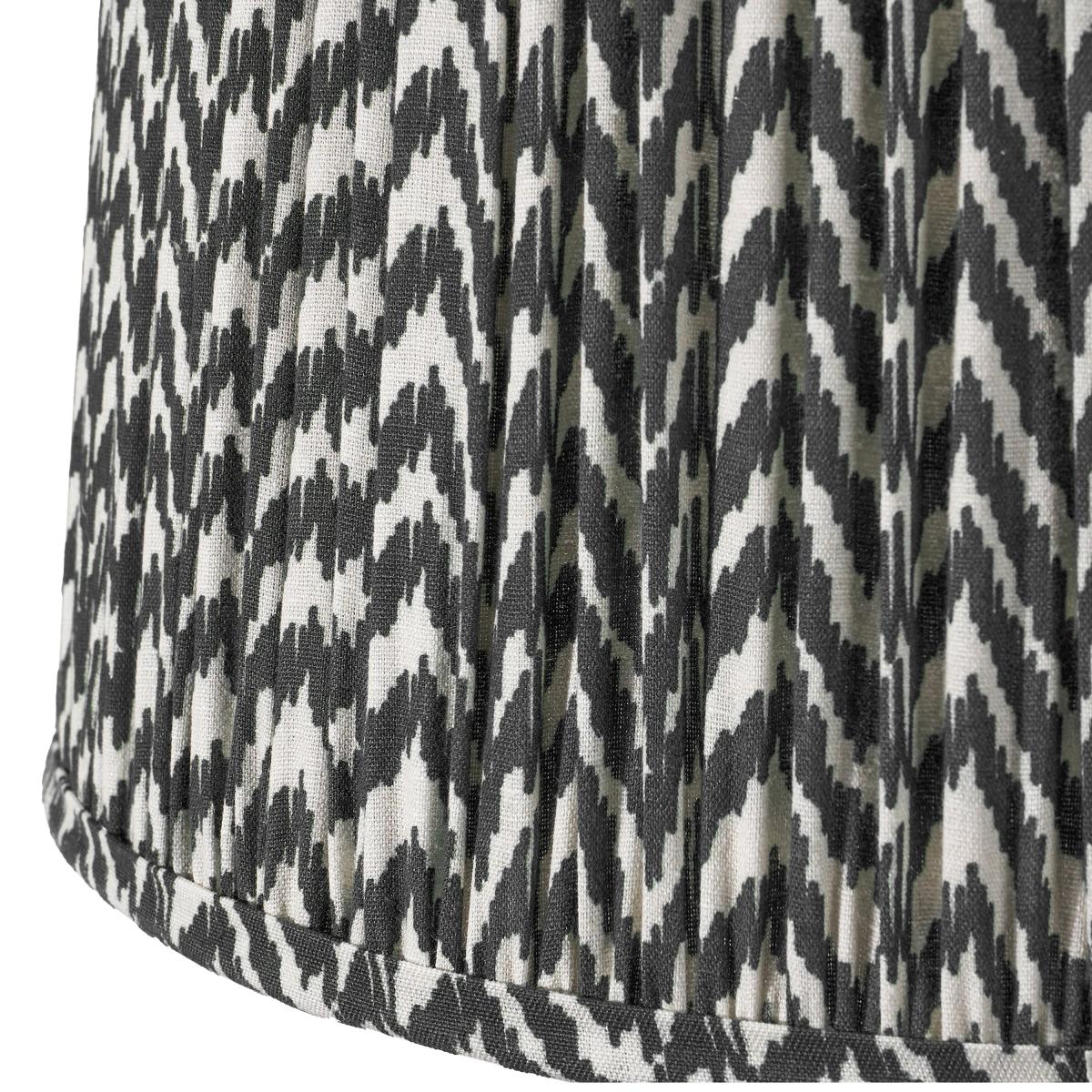 Vienna Chevron Mushroom Pleat Lamp Shade Black – image 4