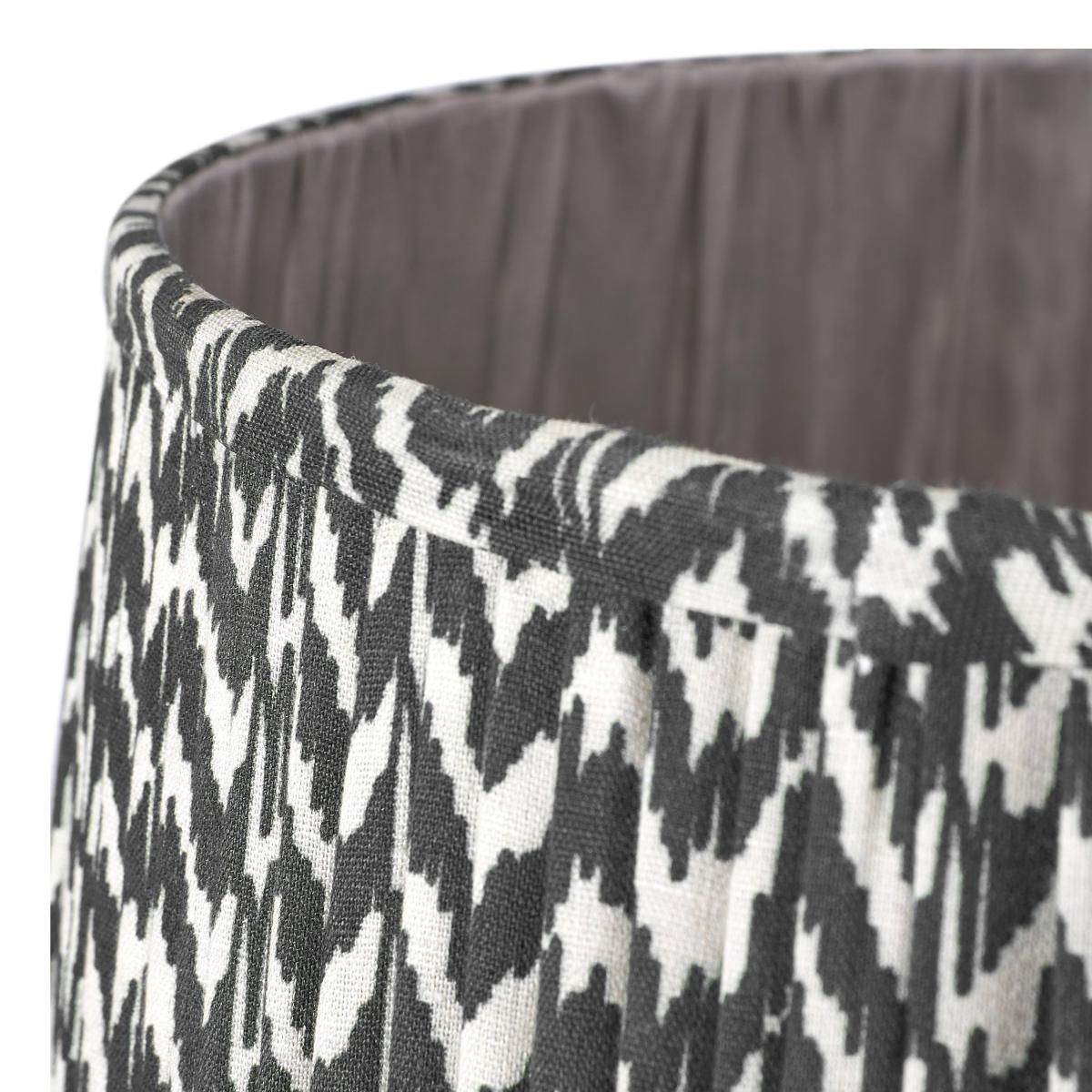 Vienna Chevron Mushroom Pleat Lamp Shade Black – image 5