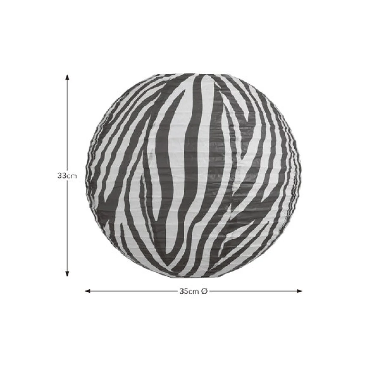 Zebra Print Easy Fit Round Pendant Shade – image 4