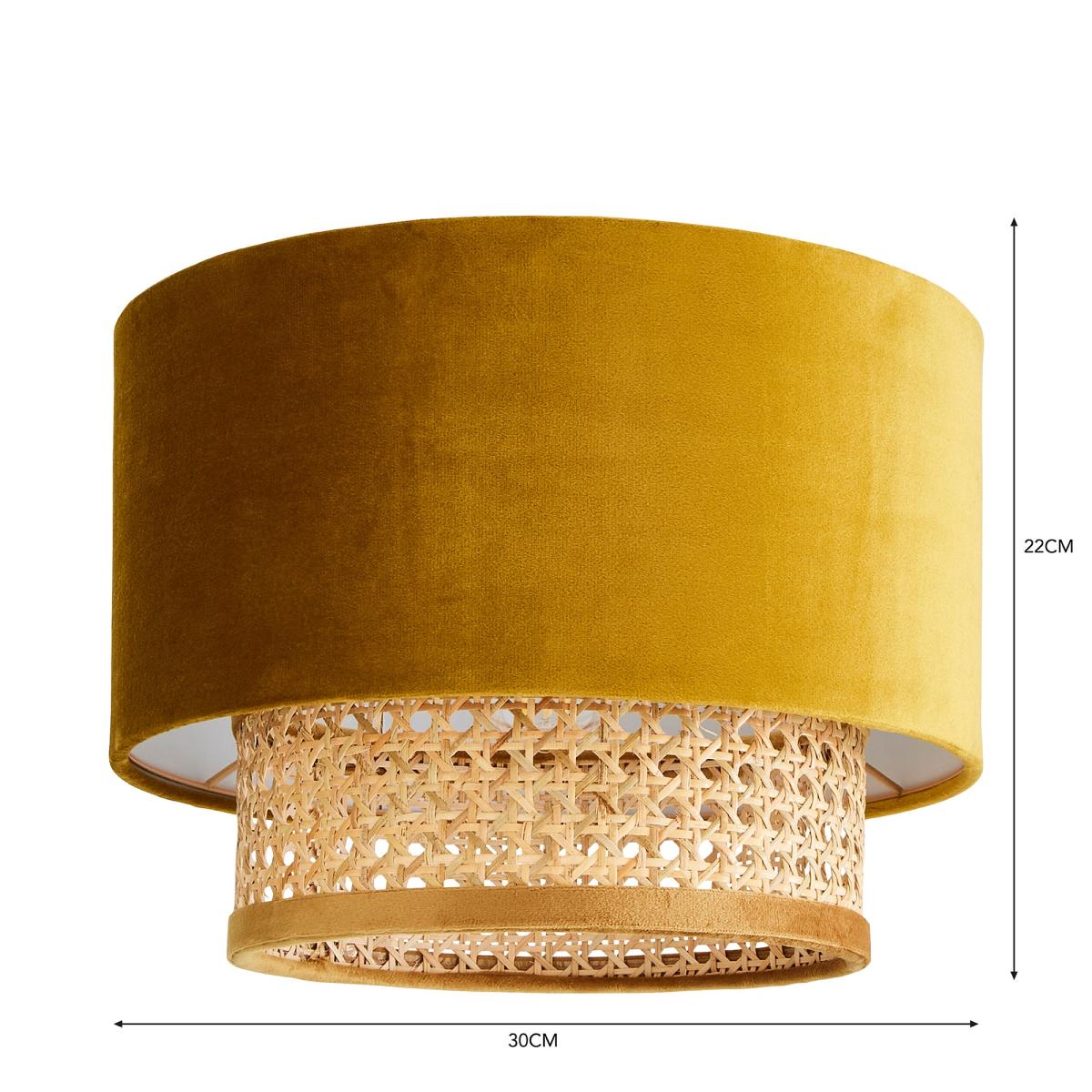 Nova Velvet Cane 30cm 2 Tier Shade Ochre – image 5