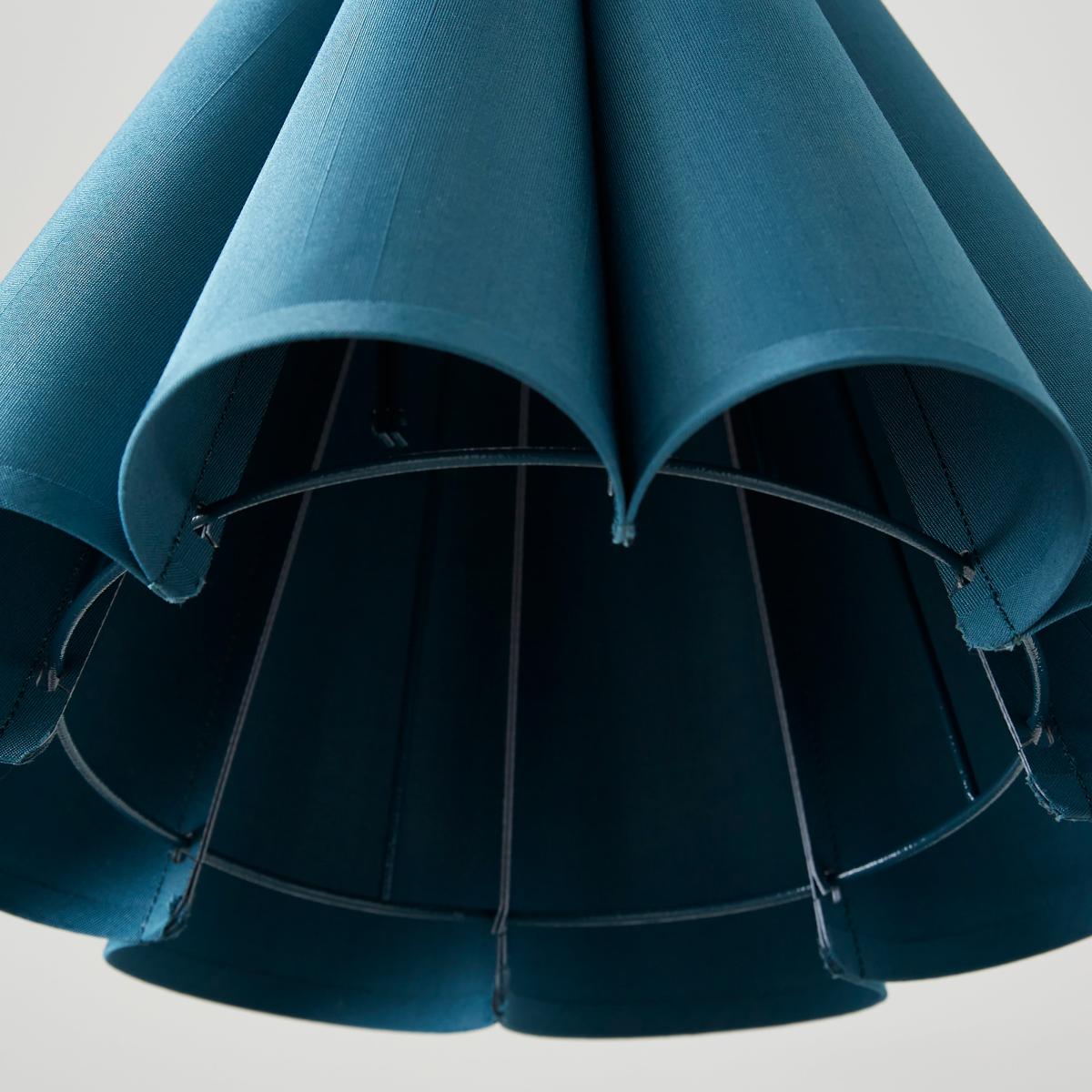 Petal Pleat Lamp Shade Peacock – image 3