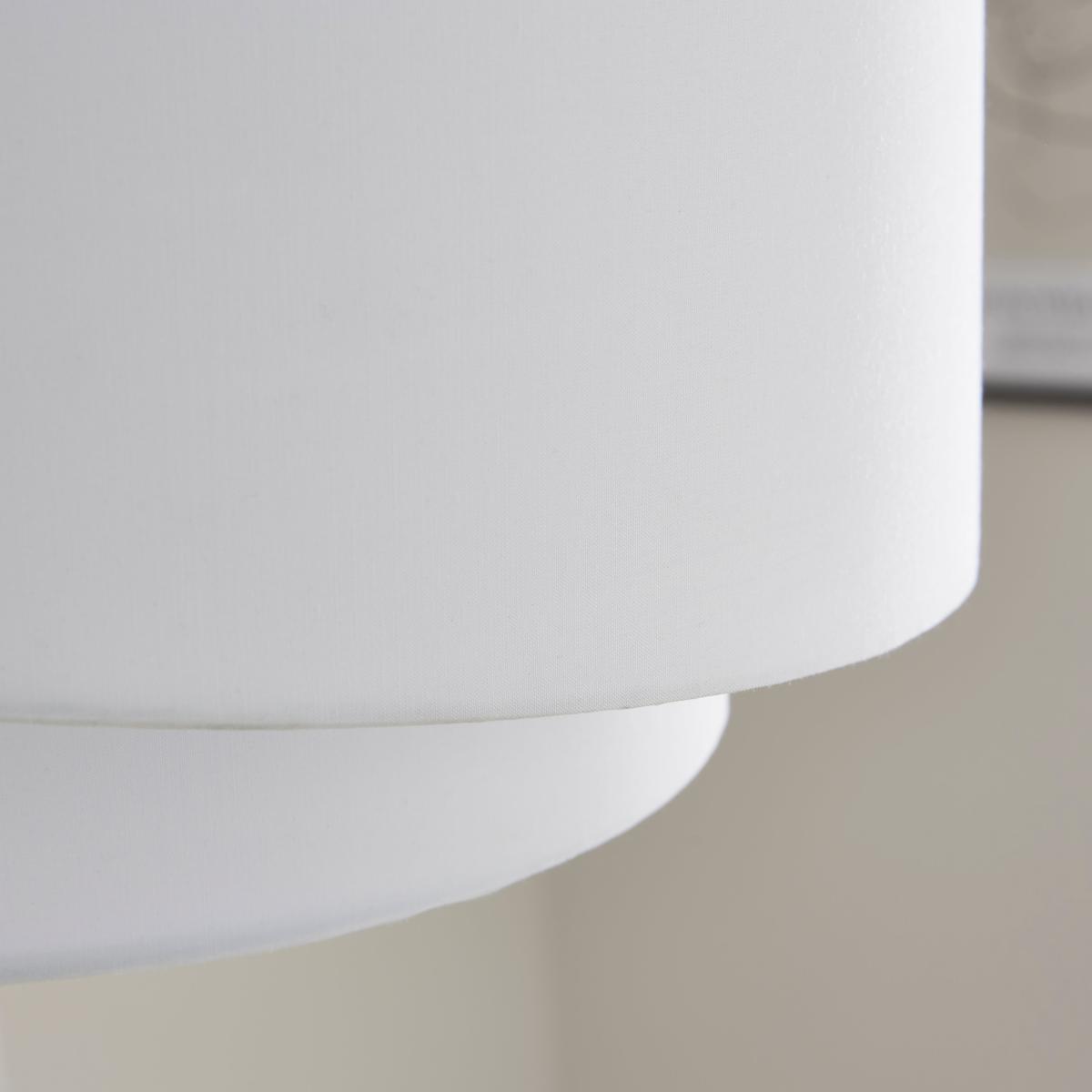 Two Tier Fabric Lamp Shade Ivory – image 3