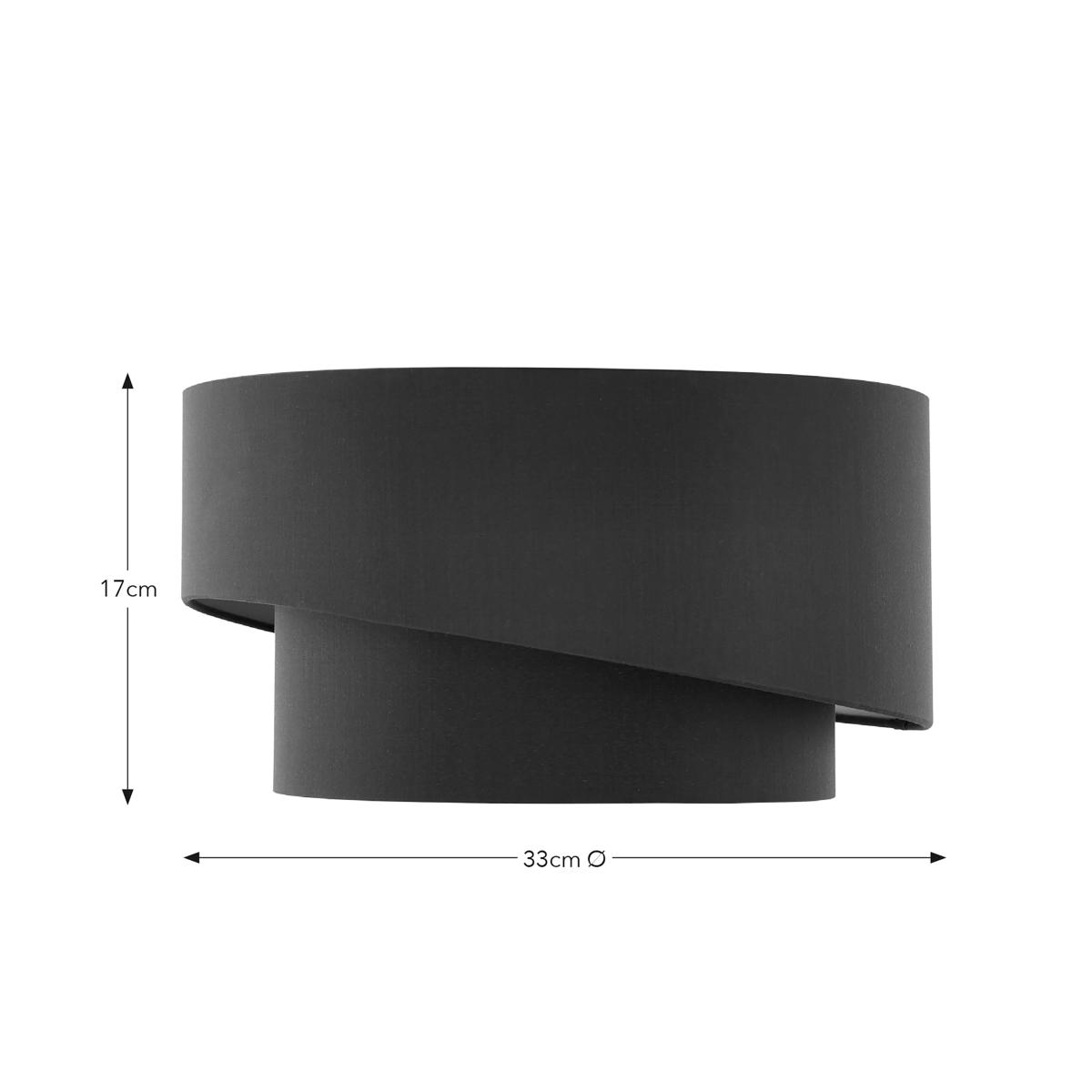 Two Tier Fabric Lamp Shade Ivory – image 5