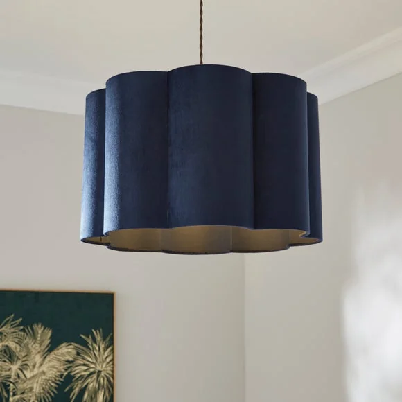 Alex Pleated Velvet Easy Fit Drum Lamp Shade – image 1