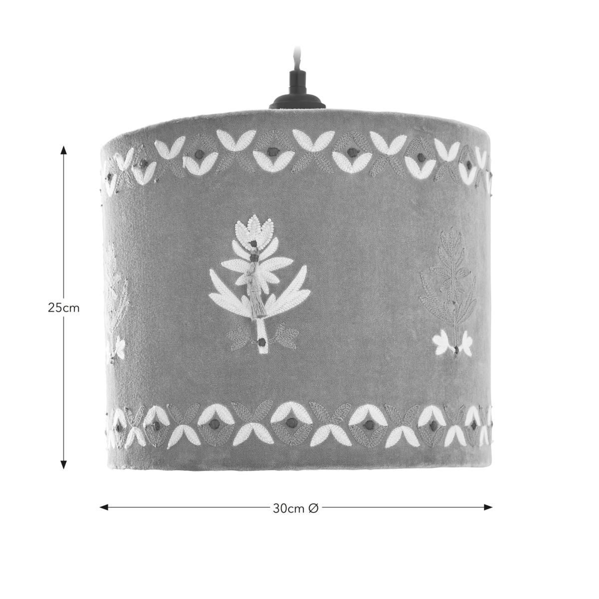 Blush Embroidered Lamp Shade Blush (Pink) – image 5