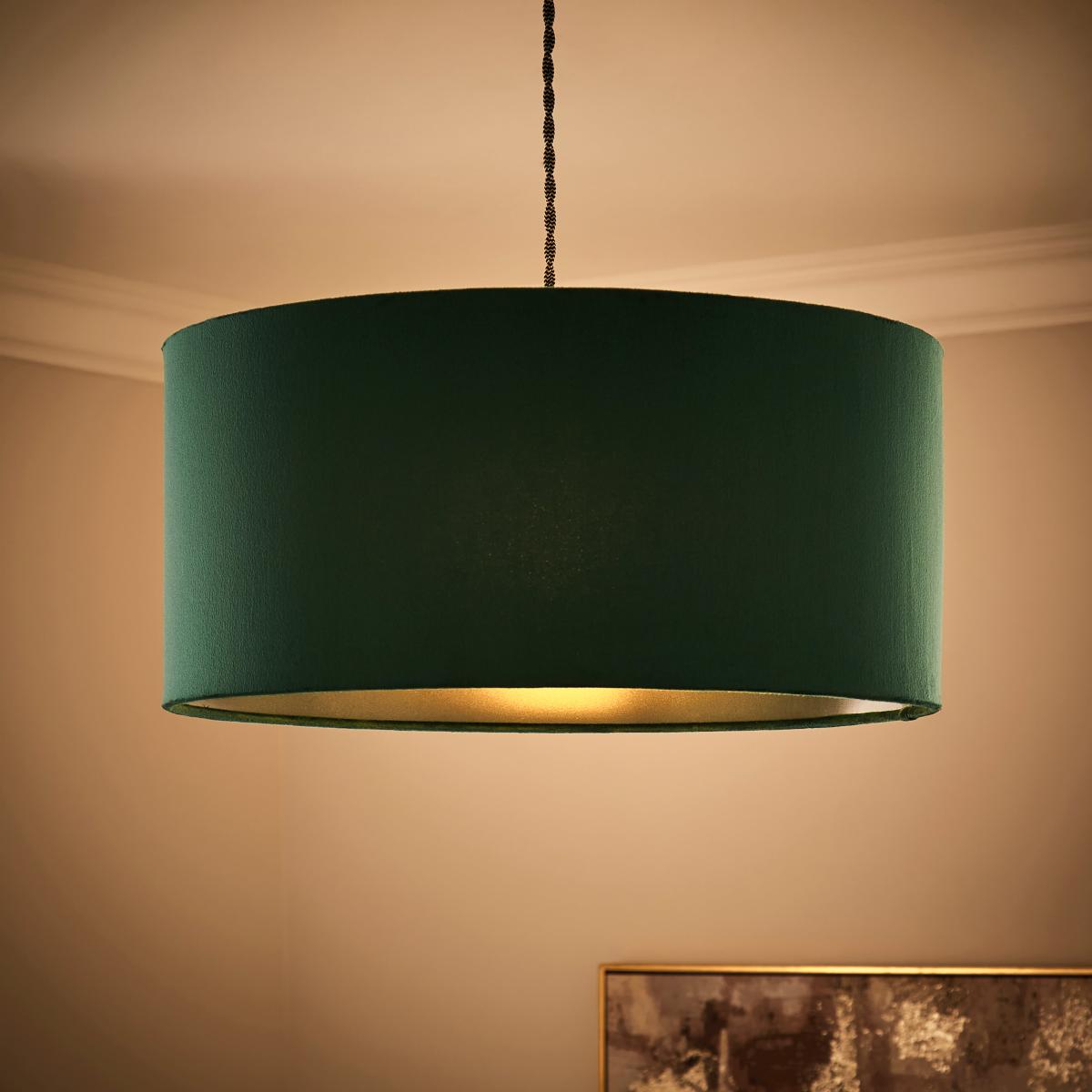 Nesa Shallow Velvet Lamp Shade Bottle (Green) – image 2