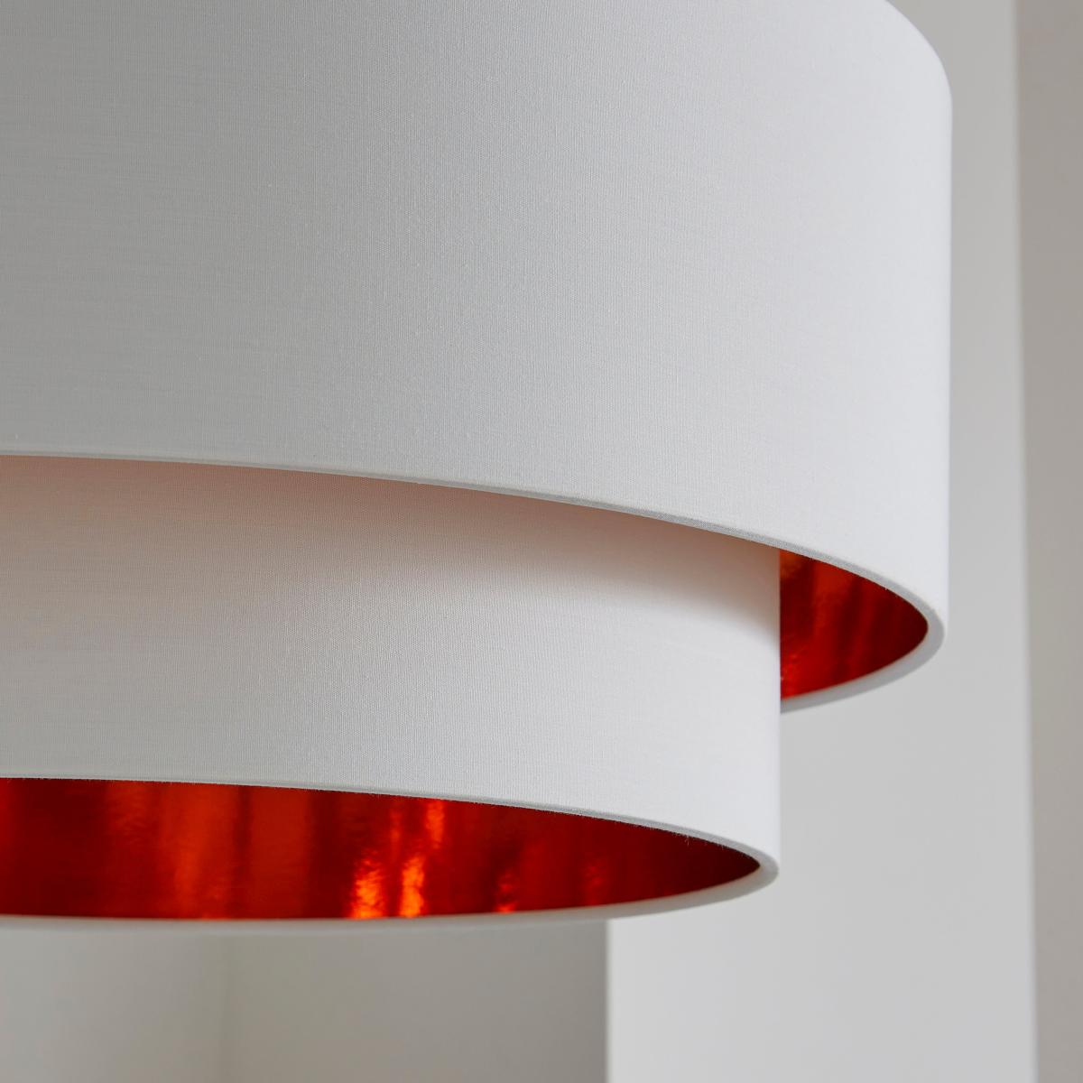 Oro Layered Drum Easy Fit Lamp Shade White – image 3