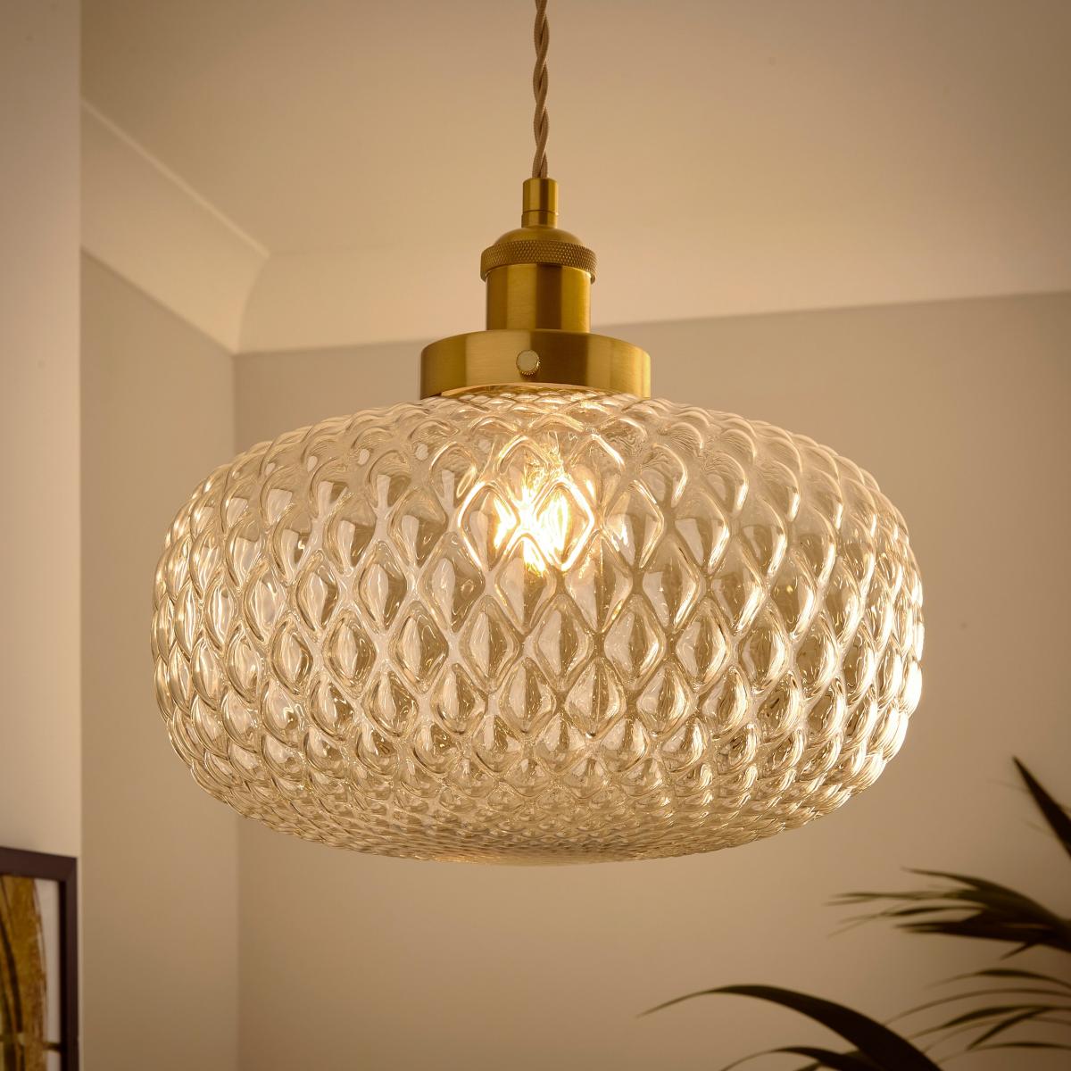 Silas Embossed Easy Fit Pendant Shade – image 2