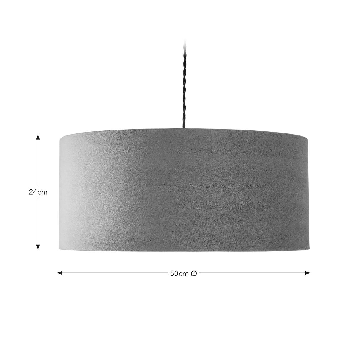 Carmella Drum Velvet Easy Fit Lamp Shade Green – image 4