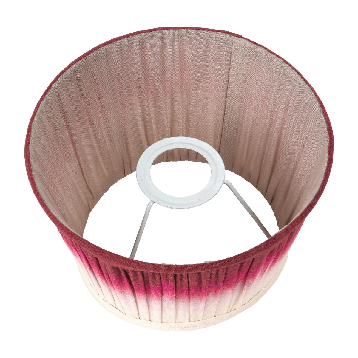 Scallop Ombre Soft Pleated Tapered Lamp Shade Red – image 3