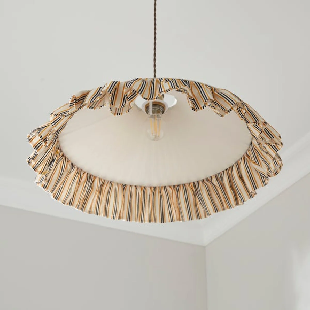 Stripe Ruffle Easy Fit Lamp Shade – image 4